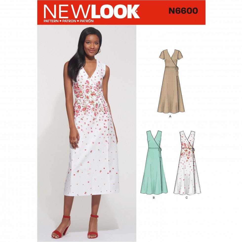 New Look Women's Sewing Pattern 6600, Dresses For A (10-12-14-16-18-20-22) - Intermediate - A (10-12-14-16-18-20-22)