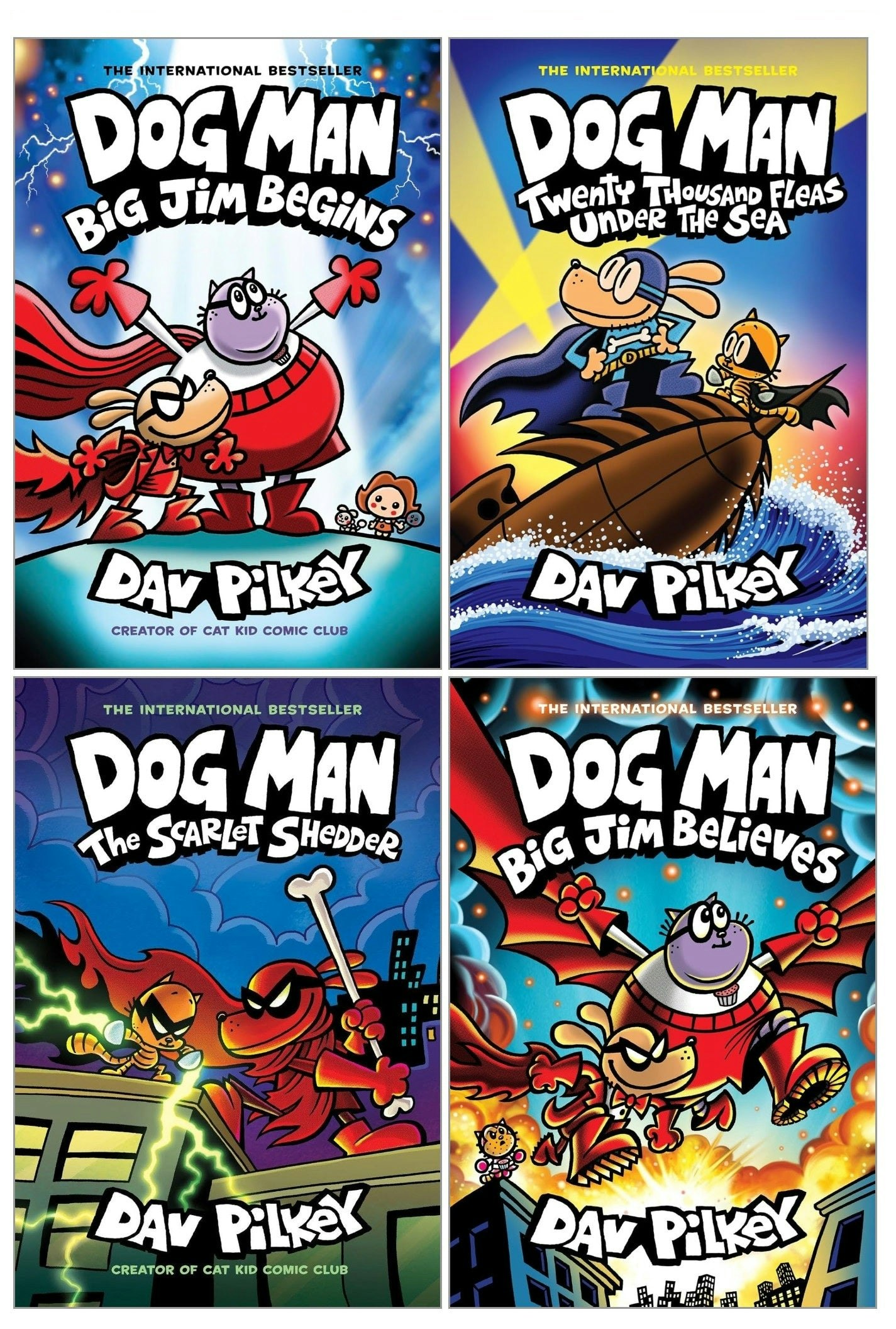Dog Man Series 11-14 Collection 4 Books Set By Dav Pilkey Twenty Thousand Fleas - Image 12