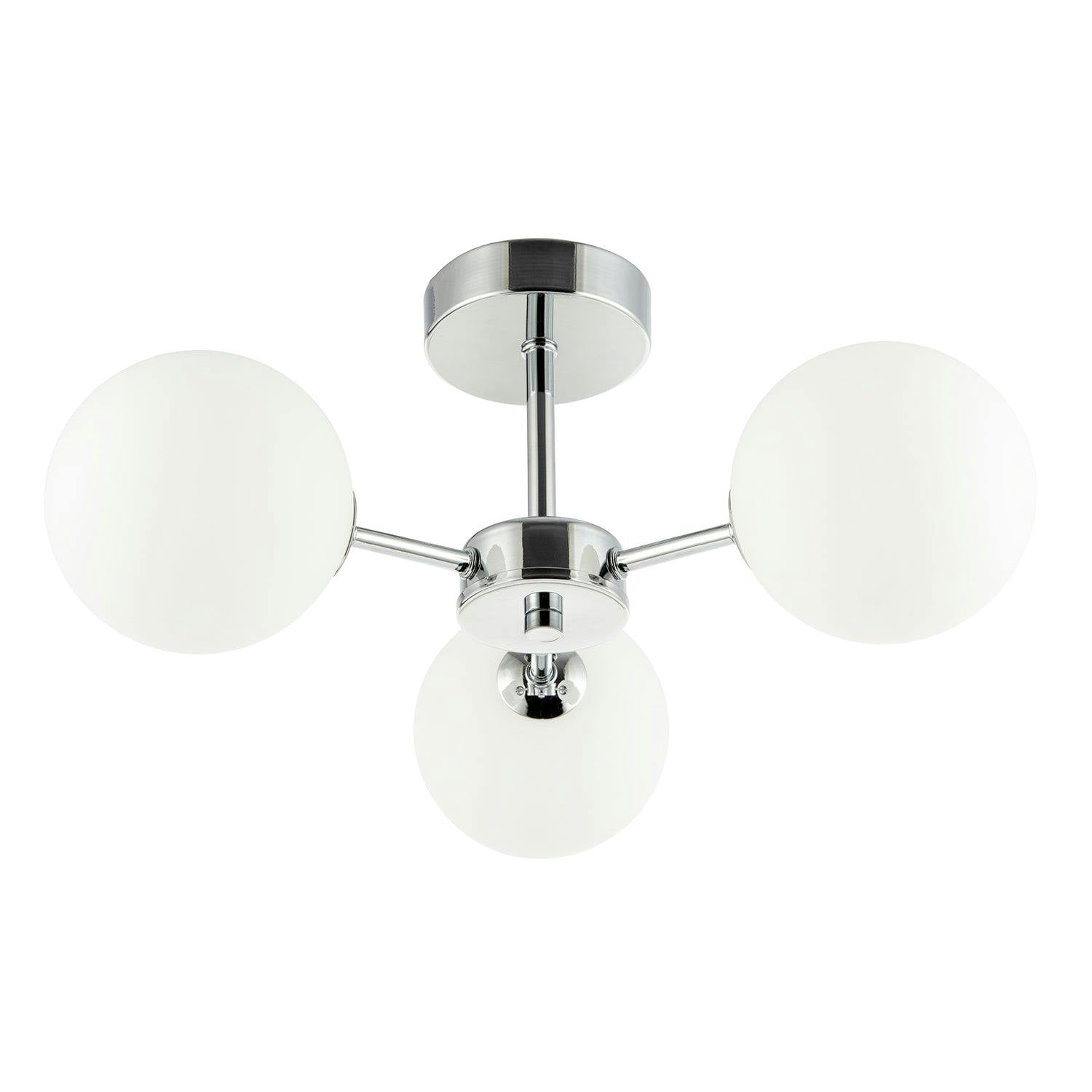 Happy Homewares Ceiling Light 22cm Silver Polished Chrome - Image 2
