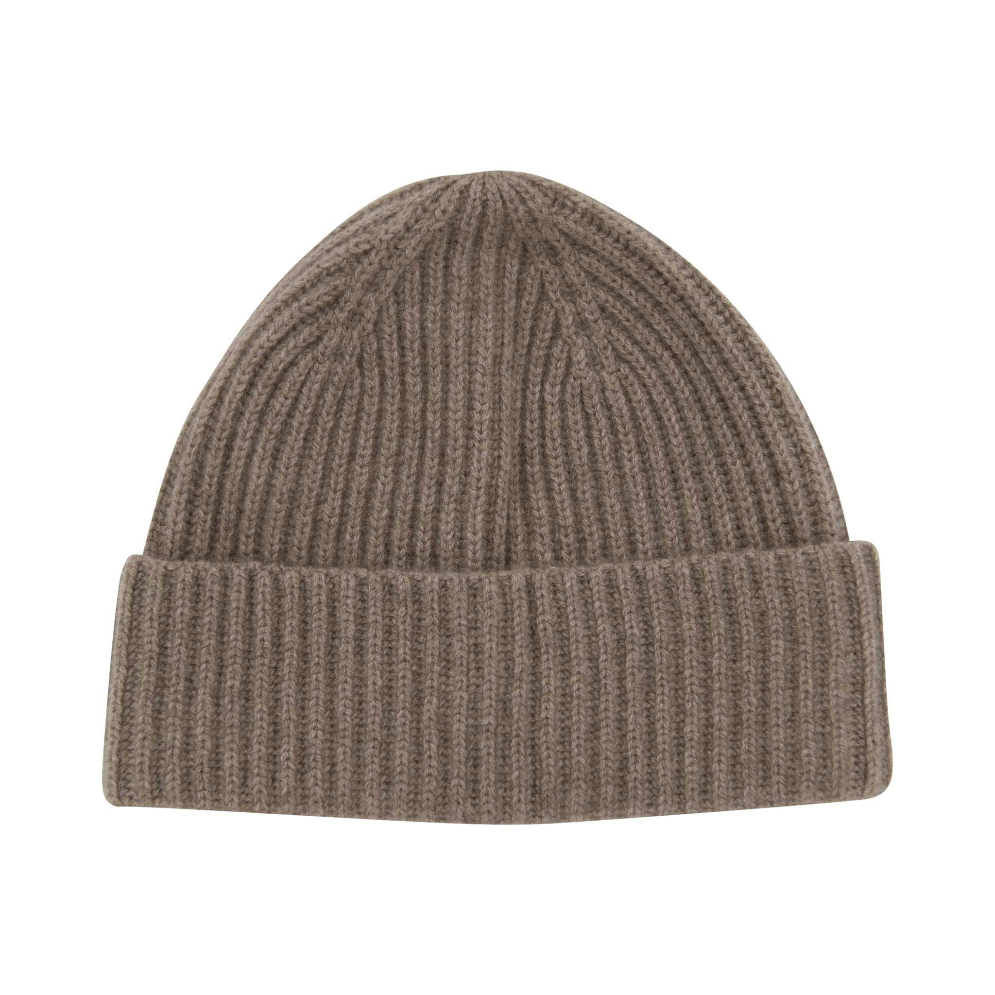 House Of Dalziel Black/Grey Cashmere Rib Beanies - Mushroom