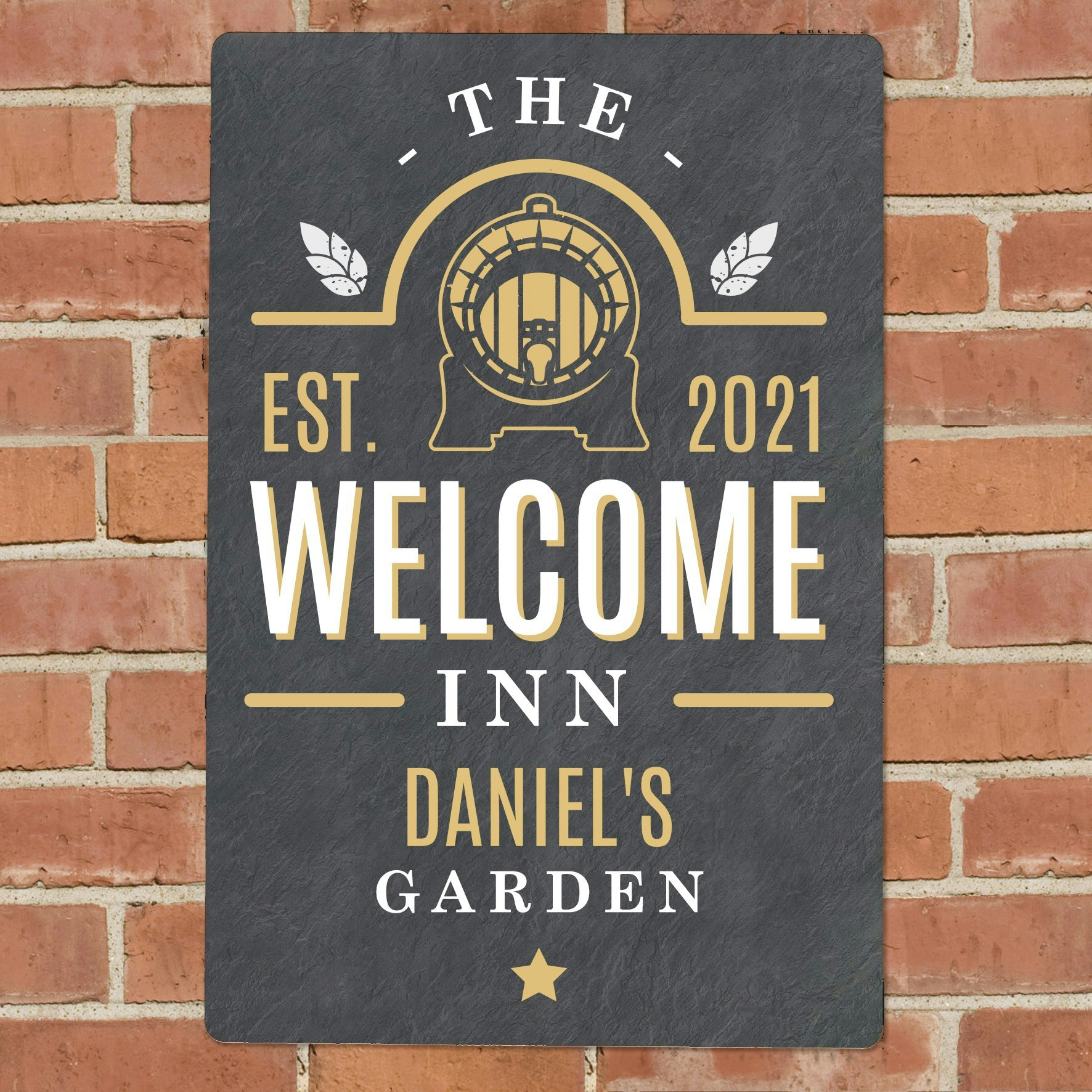 Personalised Memento Company Personalised The Welcome Inn Metal Sign