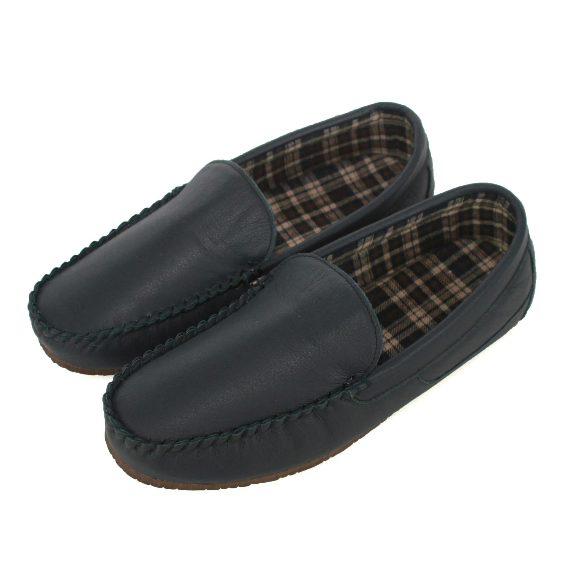 Eastern Counties Leather Unisex Adult Leather Loafers - Navy - 6 Uk - Navy - 60% Leather/20% Cotton/20% Tpr