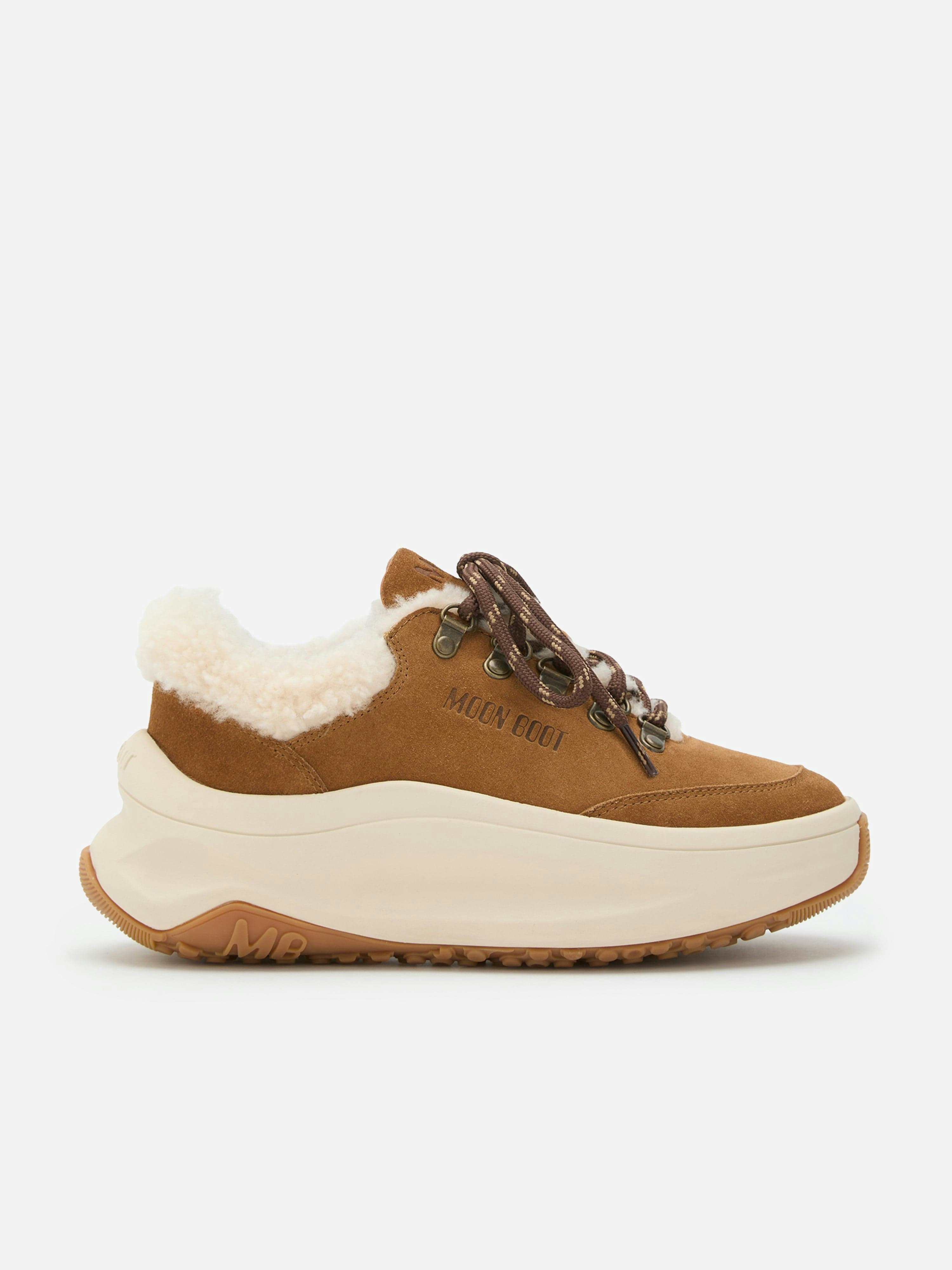 Moon Boot Brown Kids Moon247 City Shearling Trainers In - Eu 39 Uk 6