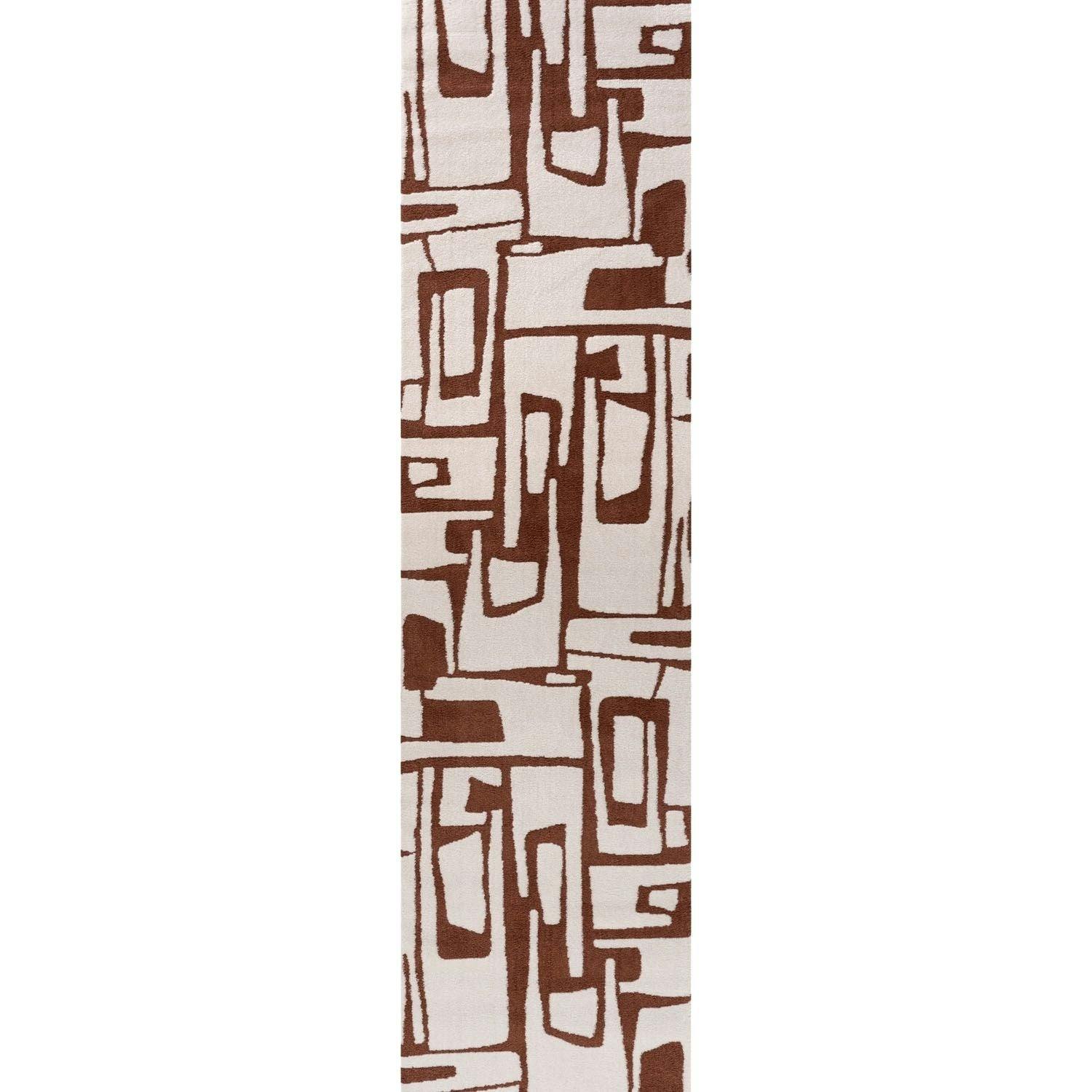 The Rugs Cream Loft Abstract Terra Rug - 80X300 Cm