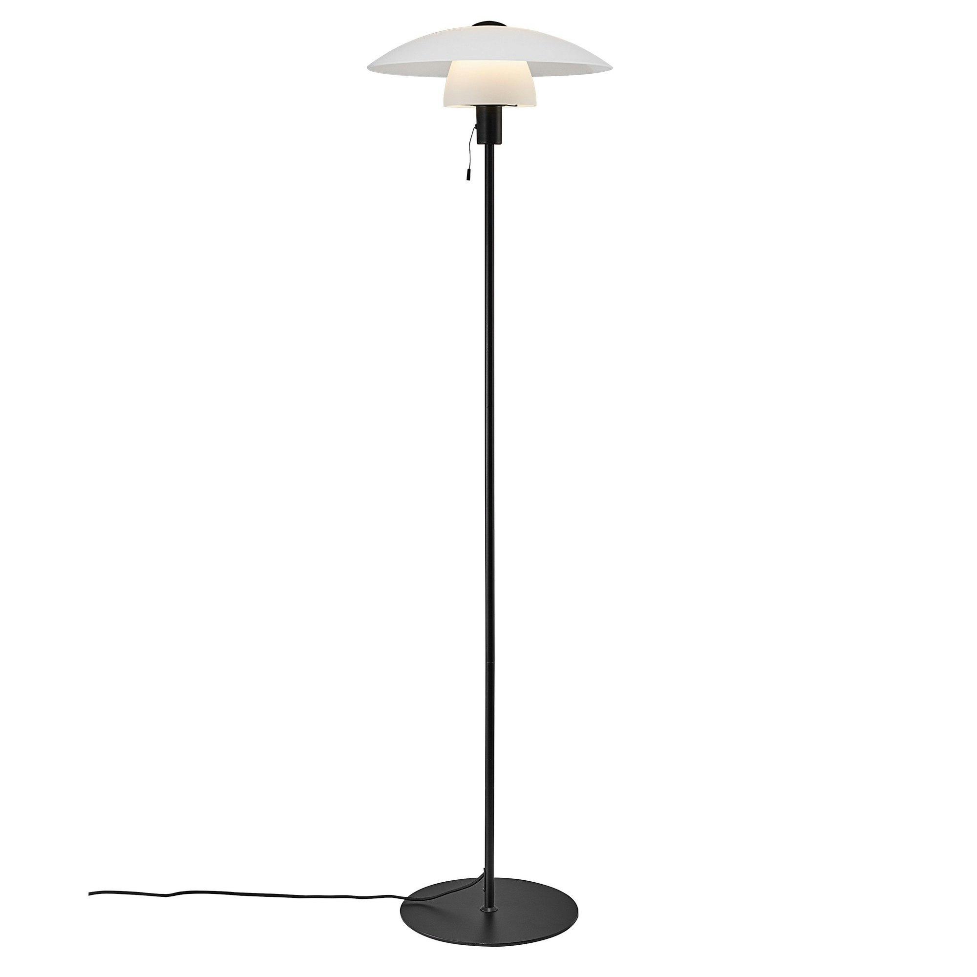 Rackhams Black Verona | Floor Lamp | - Glass - 1