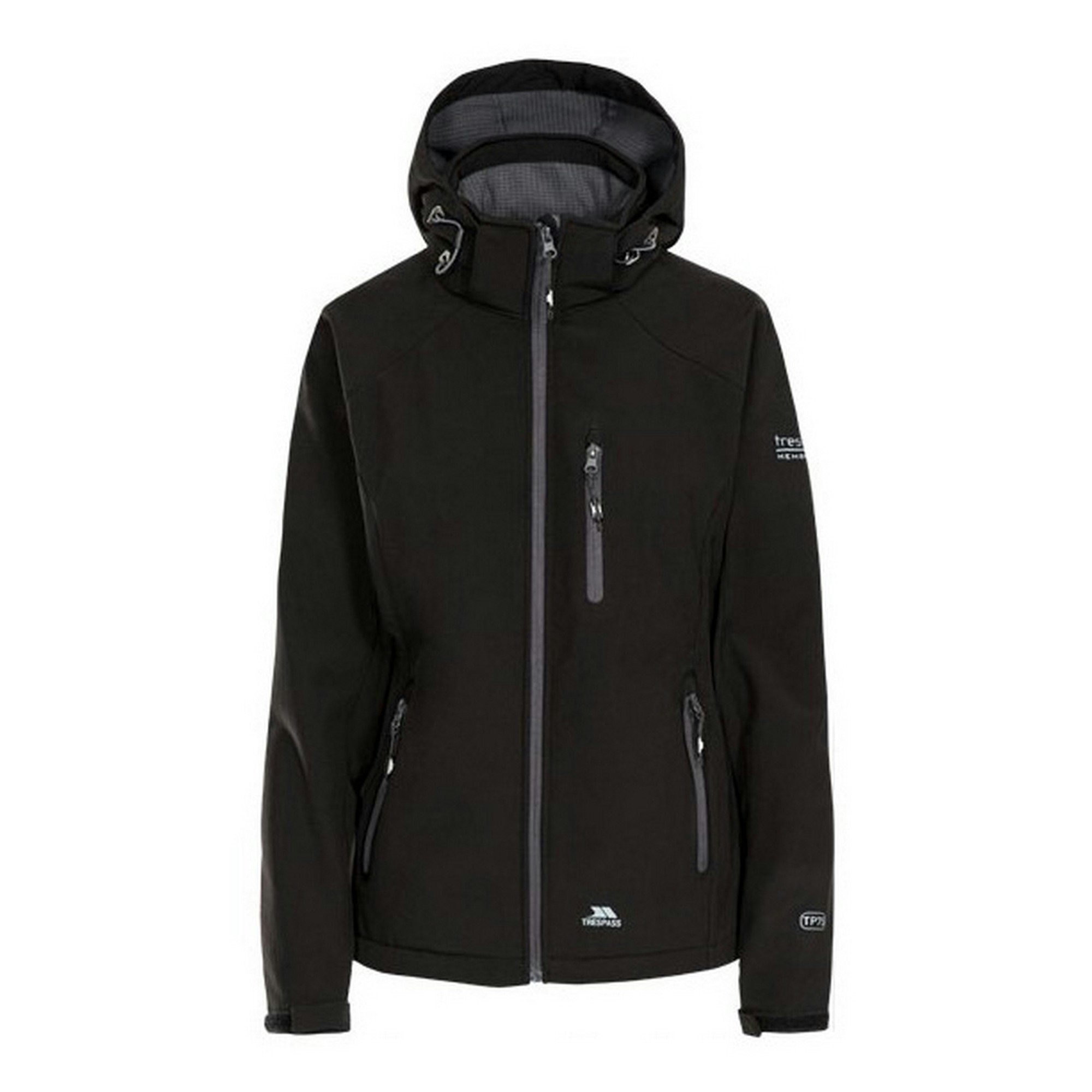 Trespass Women's Black Bela Ii Waterproof Soft Shell Jacket - Small