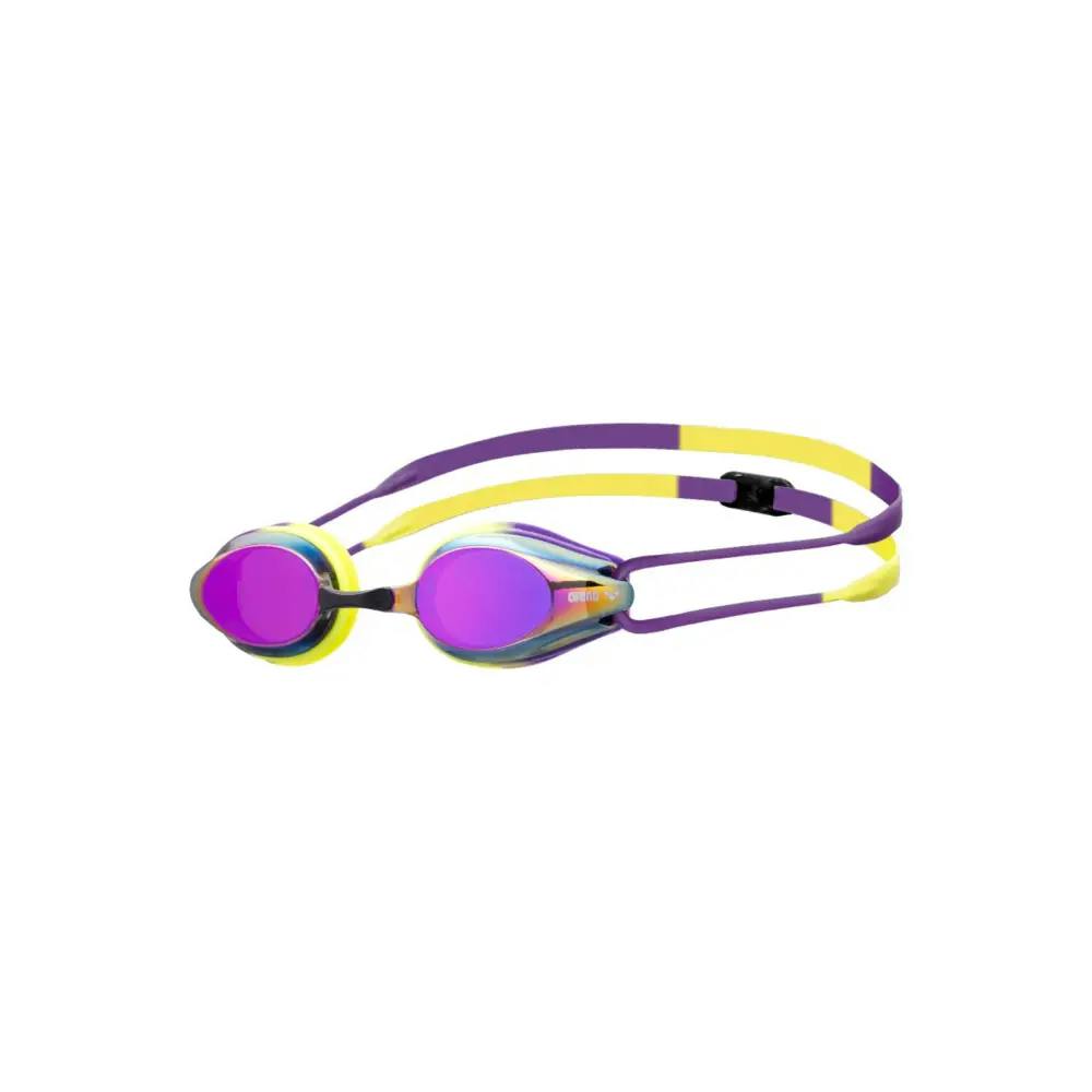 Arena Tracks Mirror Swim Goggle - Mirrored Lens - Violet/Plum/Lime