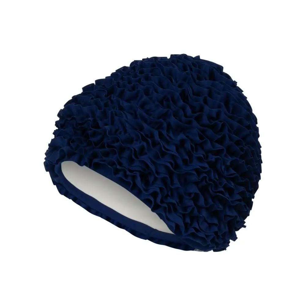 Fashy Frill Fabric Swim Cap - Navy