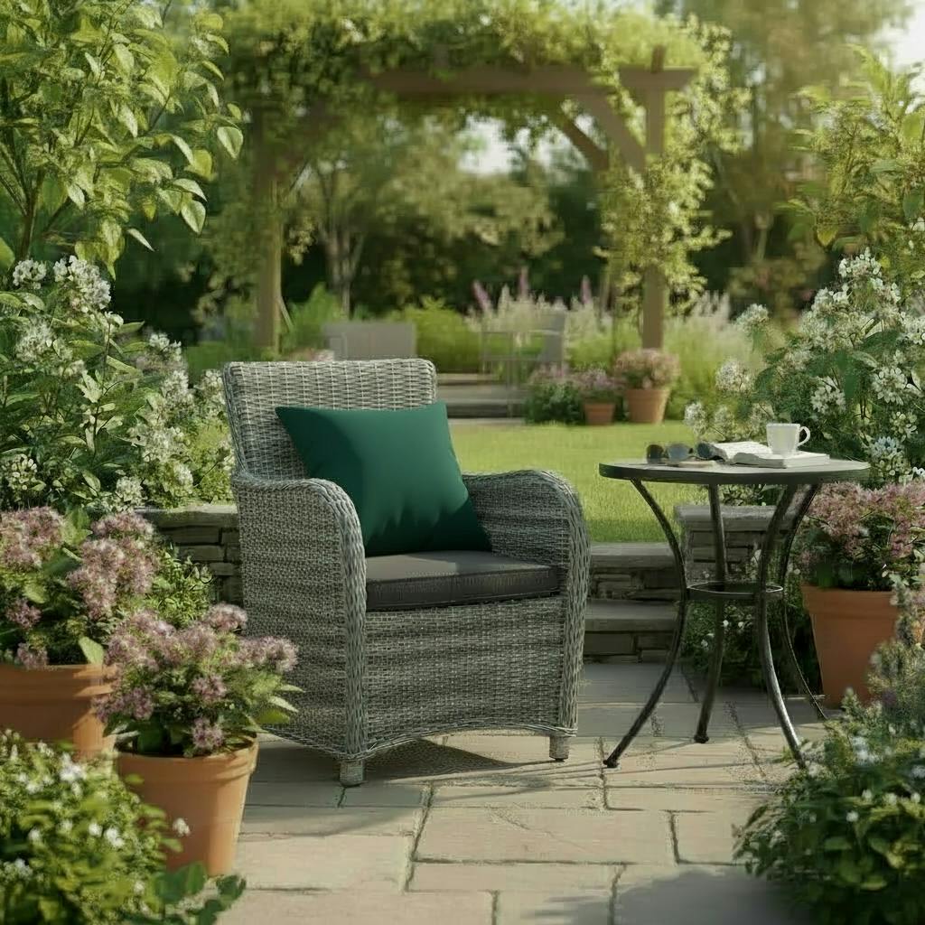 Rackhams Green Scatter Cushions Polyester 45Cm X 45Cm (18"X18") – Outdoor Garden Sofa Cushions | Uk Made