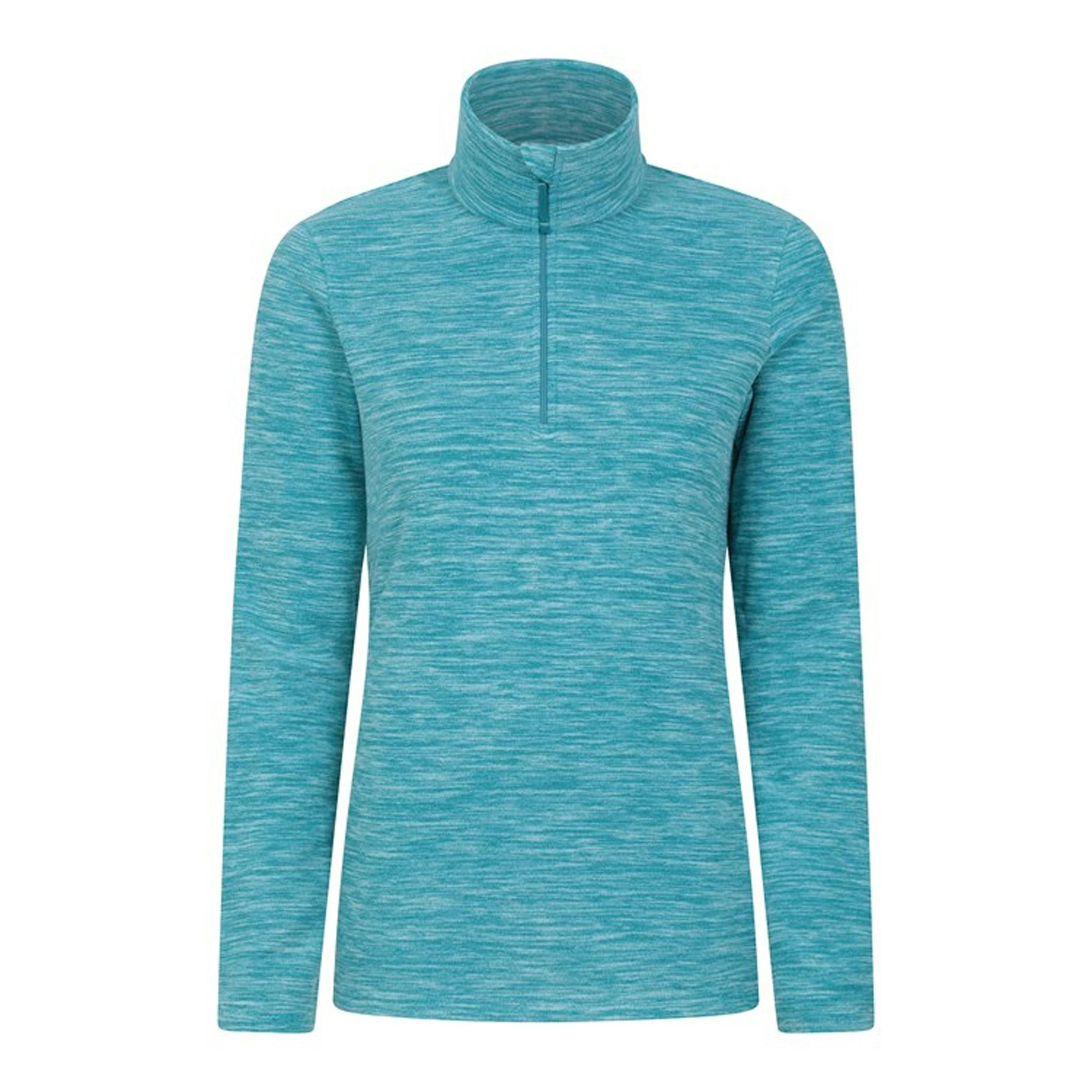 Mountain Warehouse Women's Snowdon Melange Fleece Top - Teal - Teal - Size 20 Uk