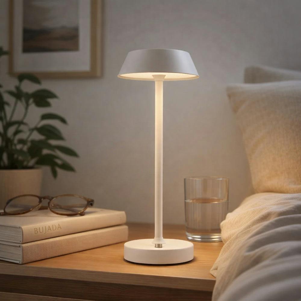 Rackhams White Energize Led Rechargeable Desk Table Lamp With Touch Sensor