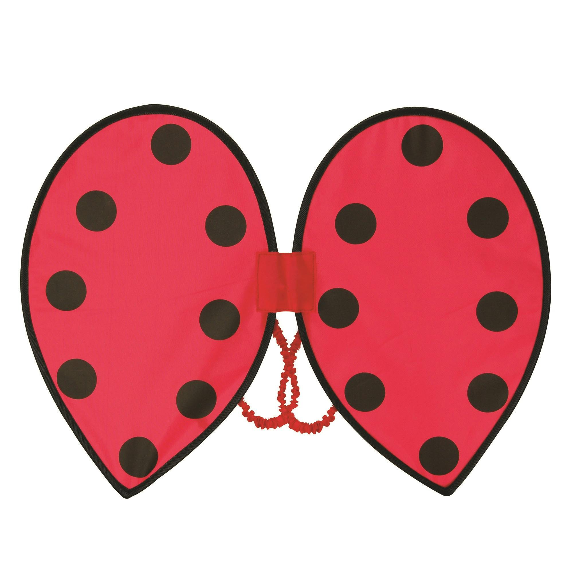 Bristol Novelty Pink/Black Kids Ladybird Costume Wings - One Size