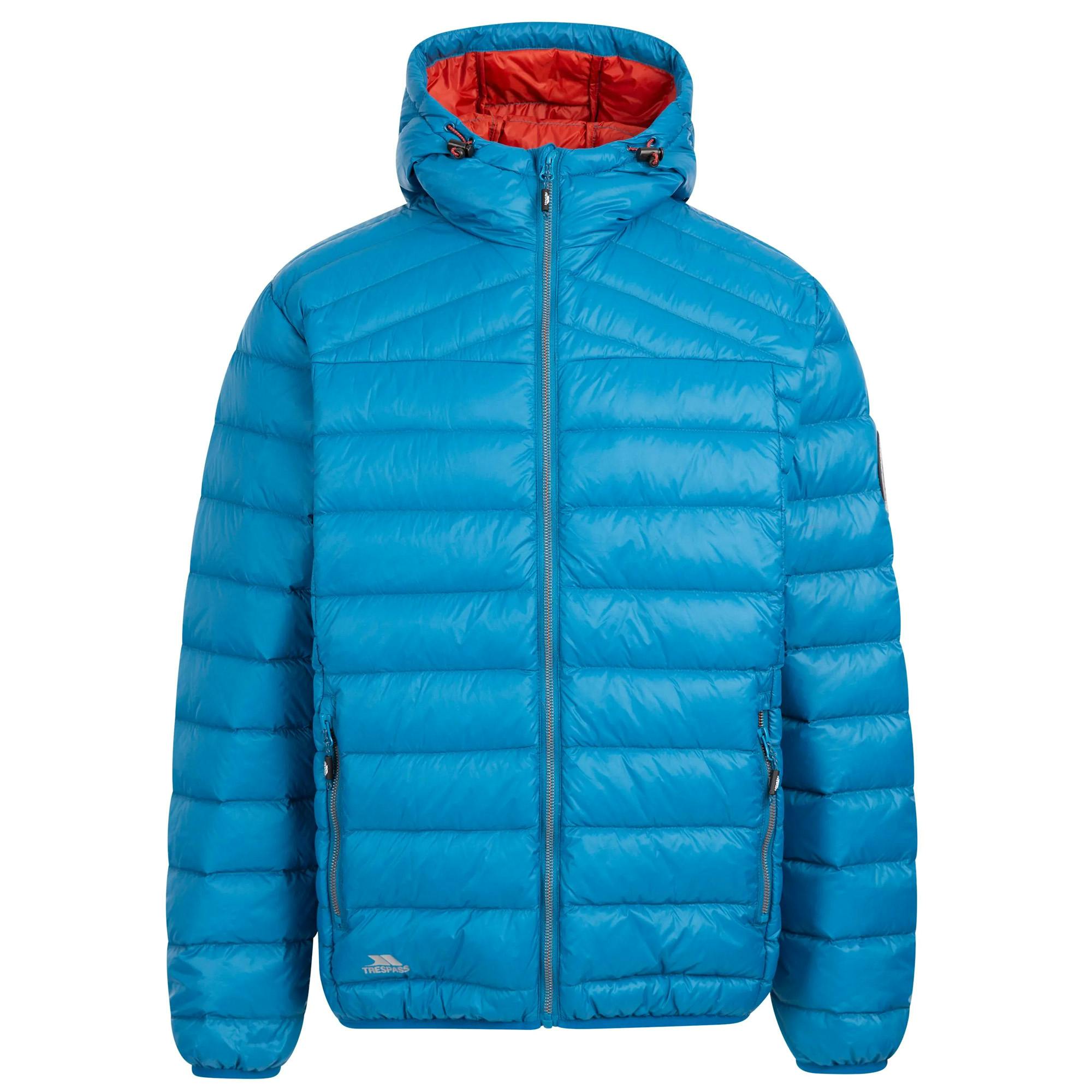Trespass Men's Blue Whitman Ii Down Packaway Jacket - Bondi - Xxl - Bondi - 50% Polyamide/40% Down/10% Feather