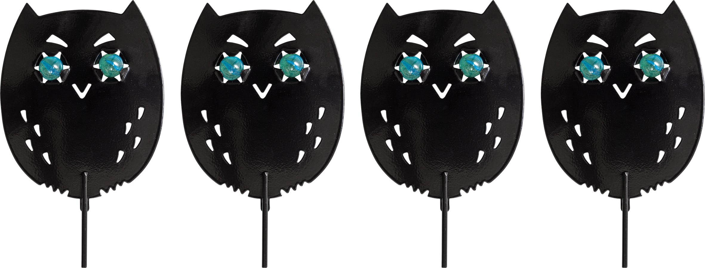 Rackhams Home And Garden Life-Sized Decoy Owl - Bird And Small Mammal Scaring Device With Realistic Reflective Eyes - Pack Of 4