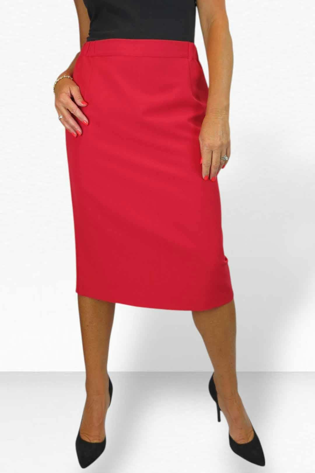 Paulo Due Women's Red Tailo Midi Pencil Skirt - 22