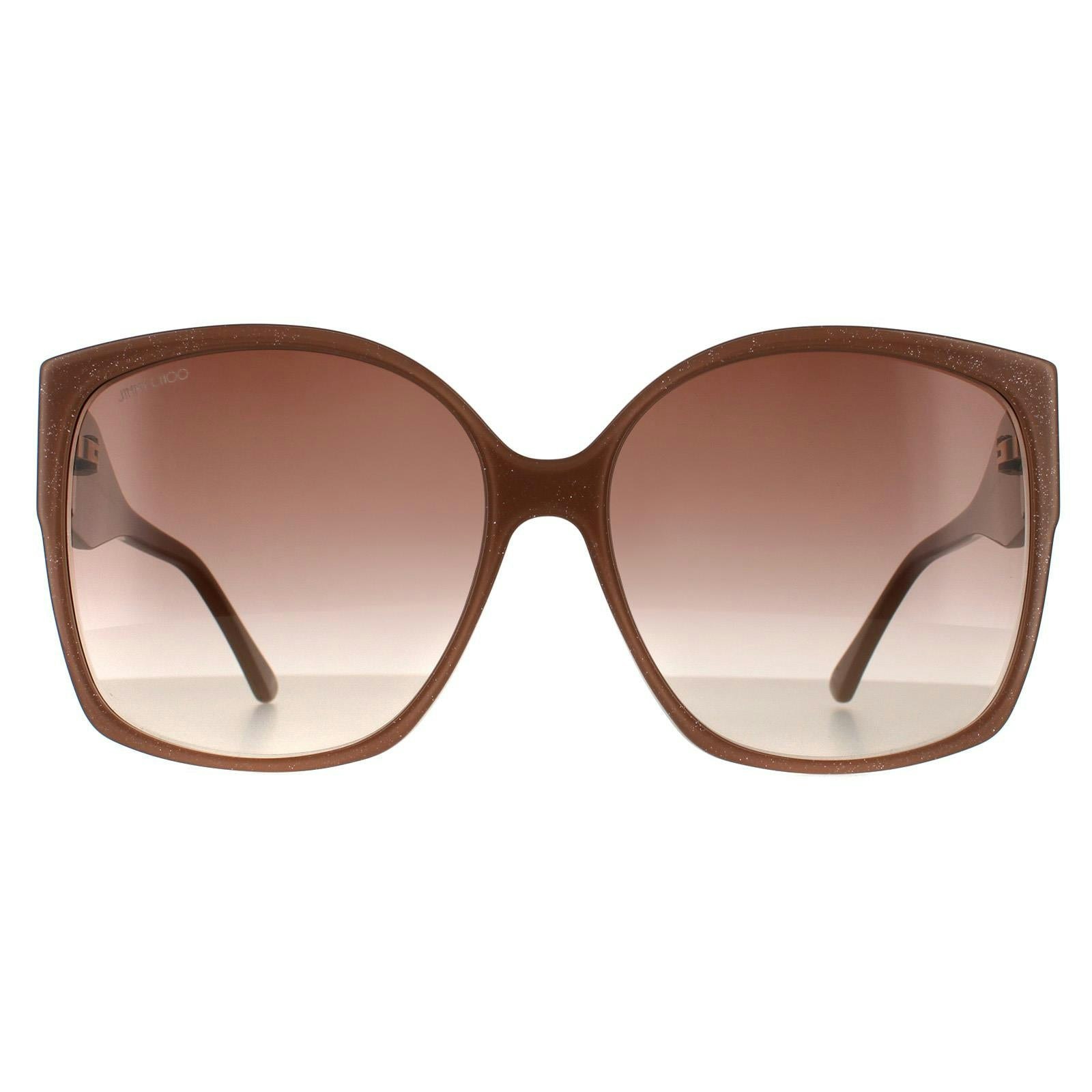 Jimmy Choo Women's Brown Noemi/S Nude Glitter Sunglasses