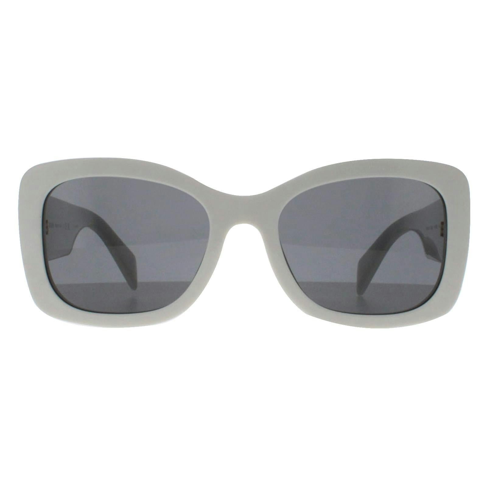 Prada Woman Sunglass PR A08S - Frame color: Talc, Lens color: Dark Grey - Image 5
