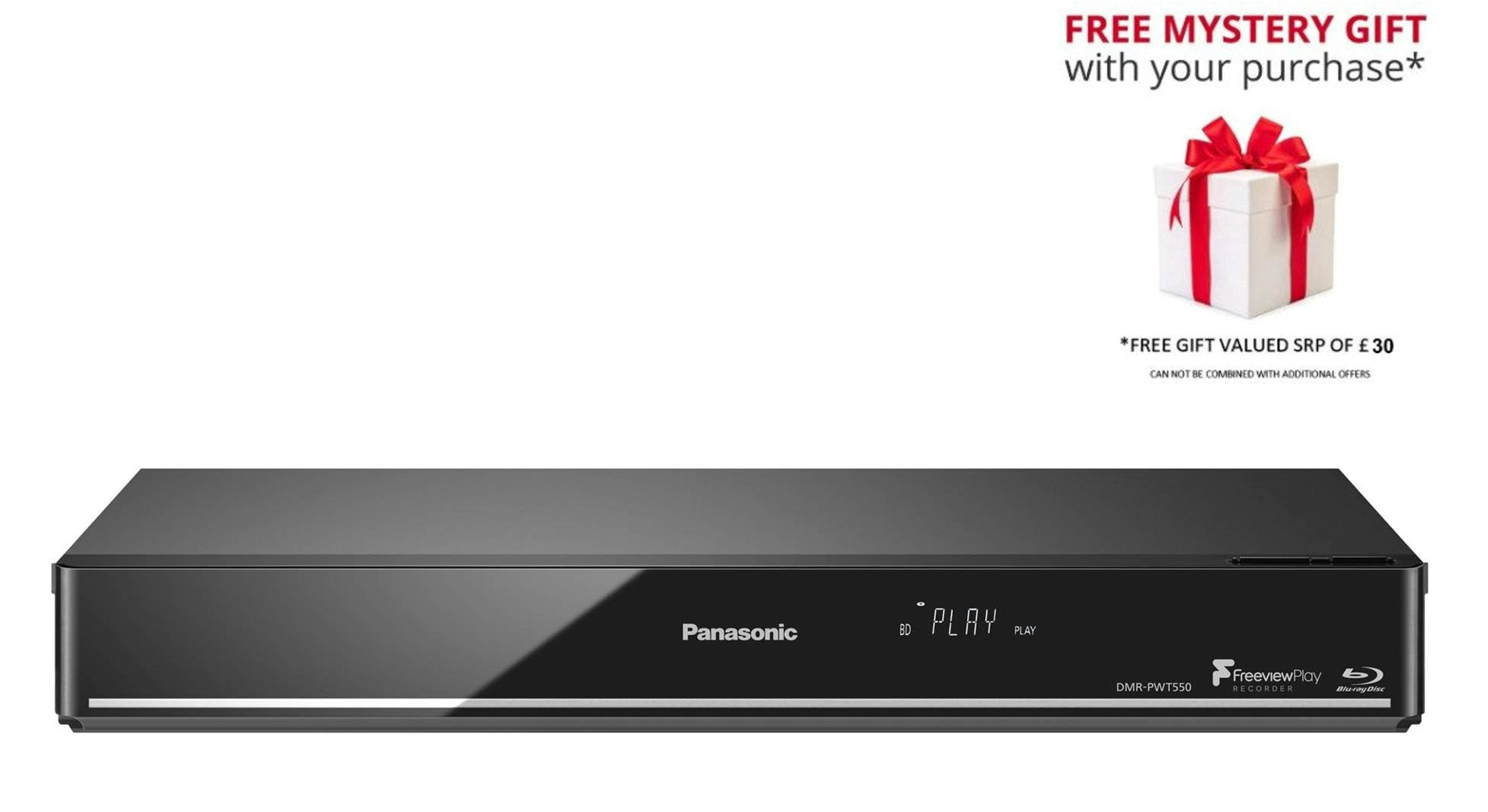 Panasonic Dmr-Pwt550 Blu-Ray Freeview Hdd Recorder Multiregiondvd - Free Gift Rrp £30!