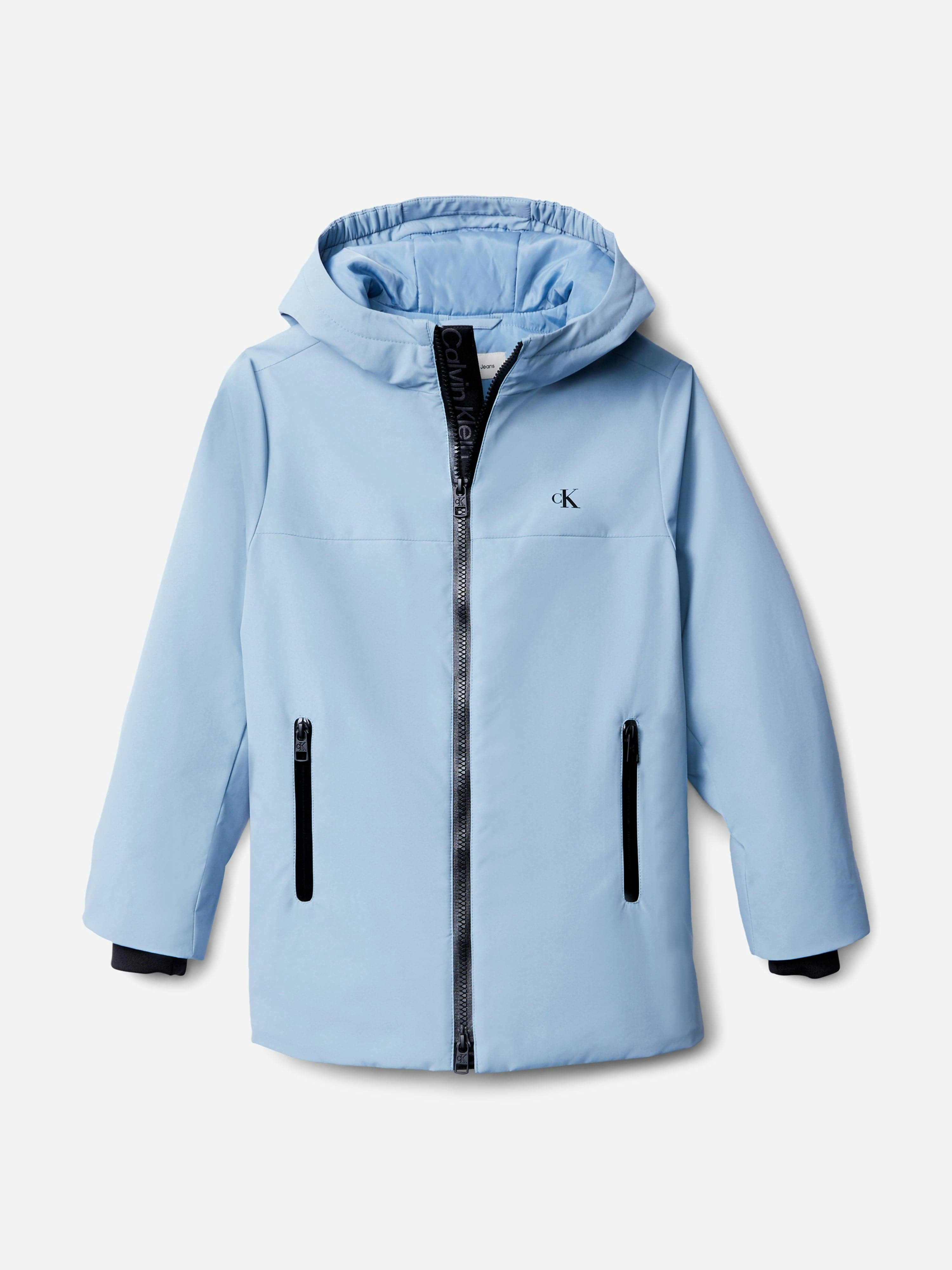 Calvin Klein Boys Blue Nylon Technical Hooded Jacket In - 12 Yrs