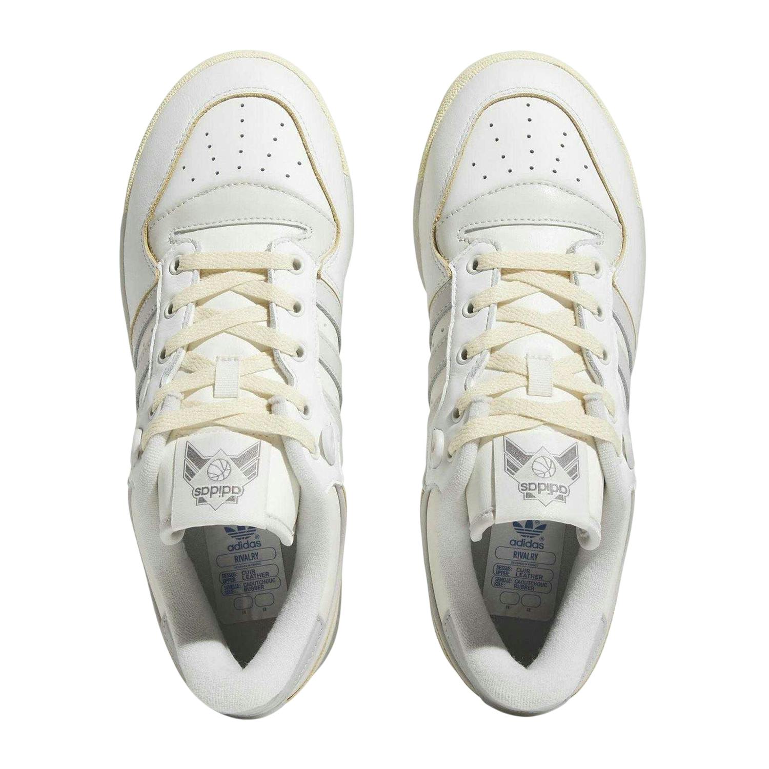 Adidas Men's White/Grey Rivalry Low Cut Trainers - 11.5 Uk - 100% Mixed