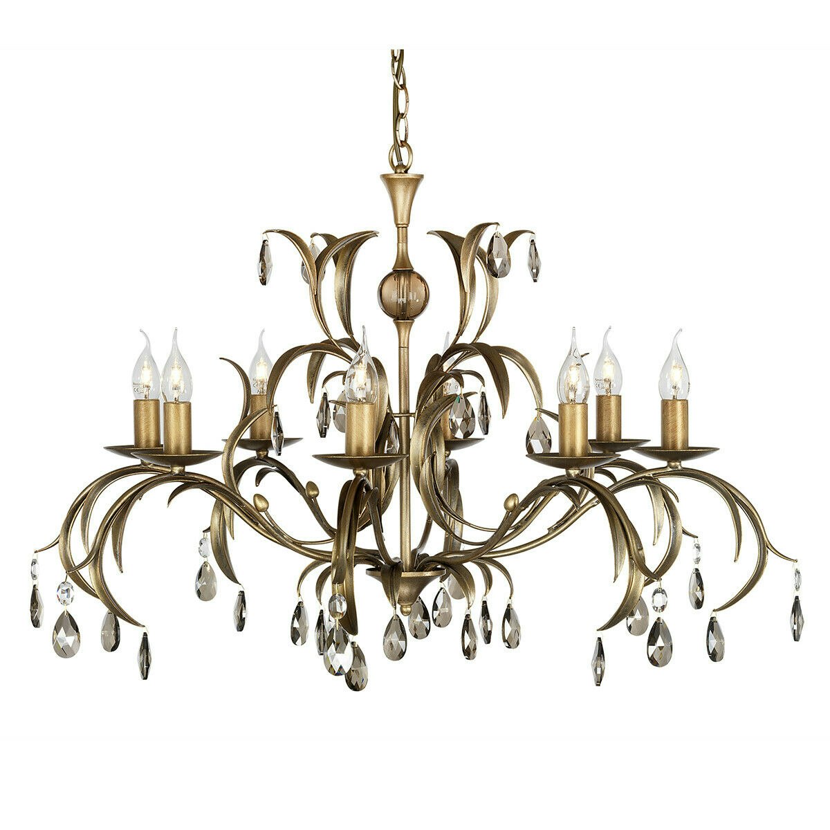 Loops Light/Bronze Bulb Chandelier Hanging Pendant Patina Led E14 60W Bulb Size 8