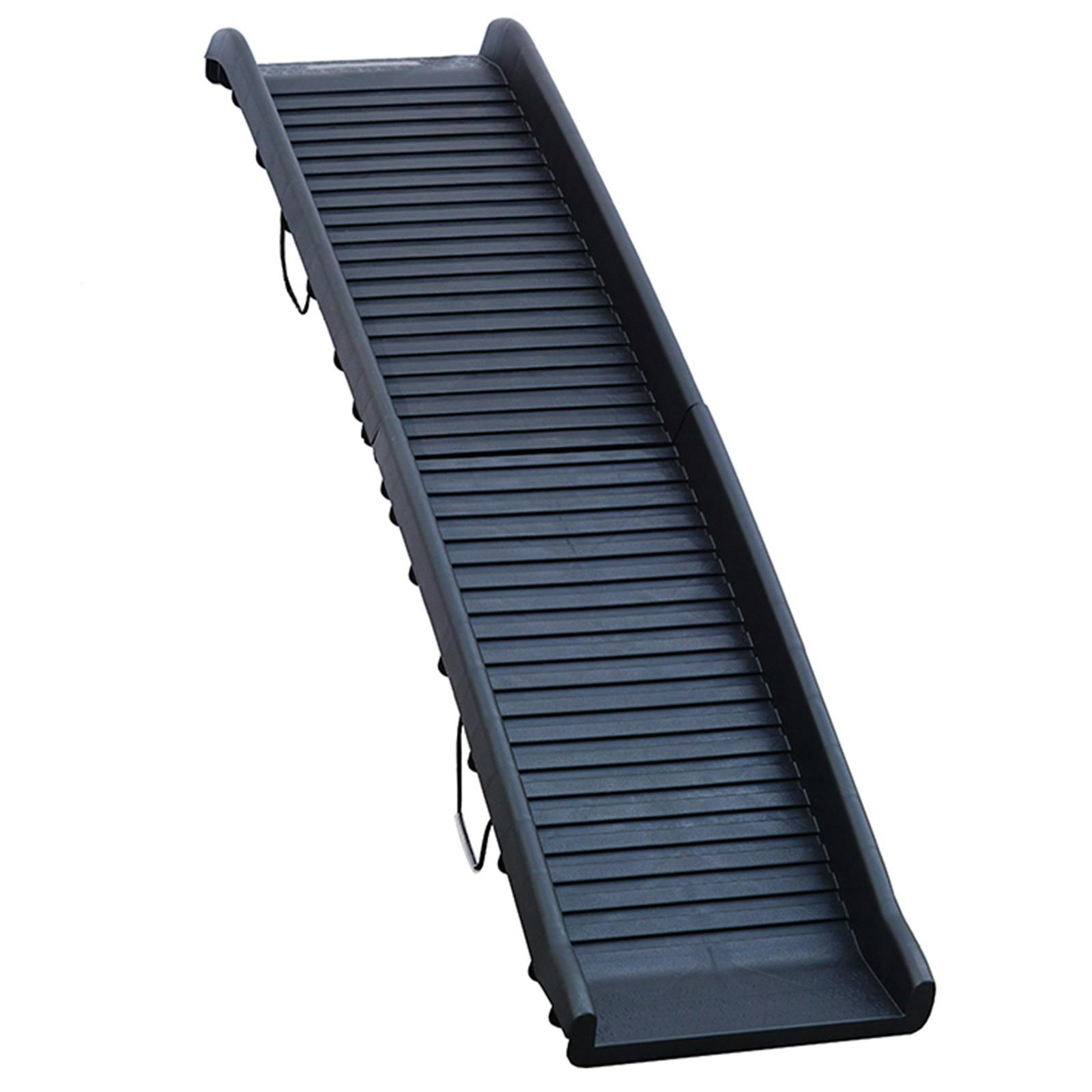 Gr8 Garden Black Dog Pet Ramp Plastic Folding Lightweight Strong Bi Fold Travel Car Van Portable