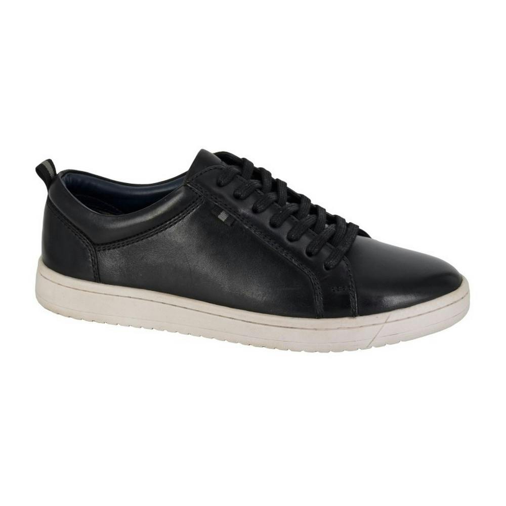 Roamers Men's Black Leather Trainers - 8 Uk - 100% Mixed