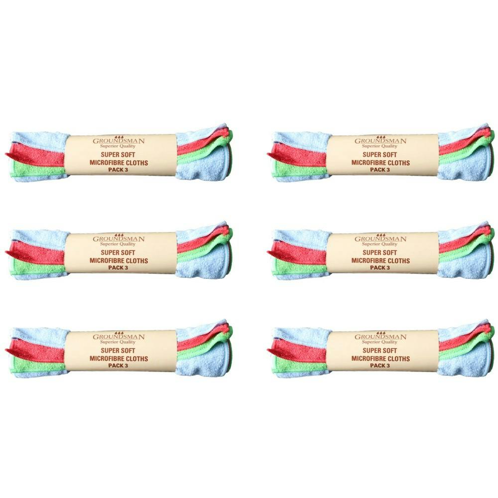Groundsman Microfibre Cleaning Cloths (Pack Of 3) - Multicoloured - One Size - Multicoloured