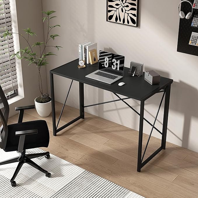 Rackhams Folding Computer Desk/Console Table 100Cm Miami - Natural