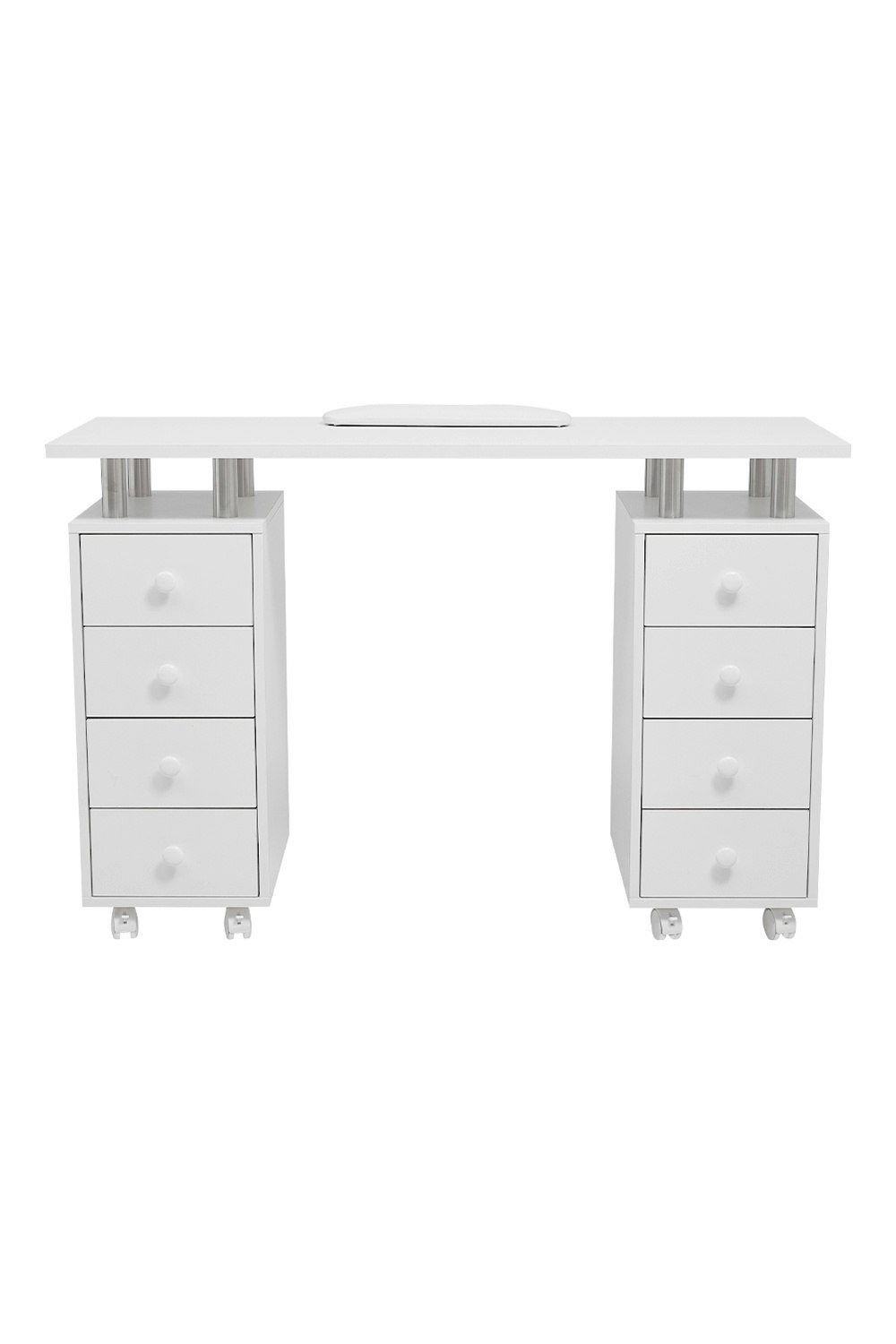 Living And Home White Mobile Manicure Nail Table Salon Beauty Station