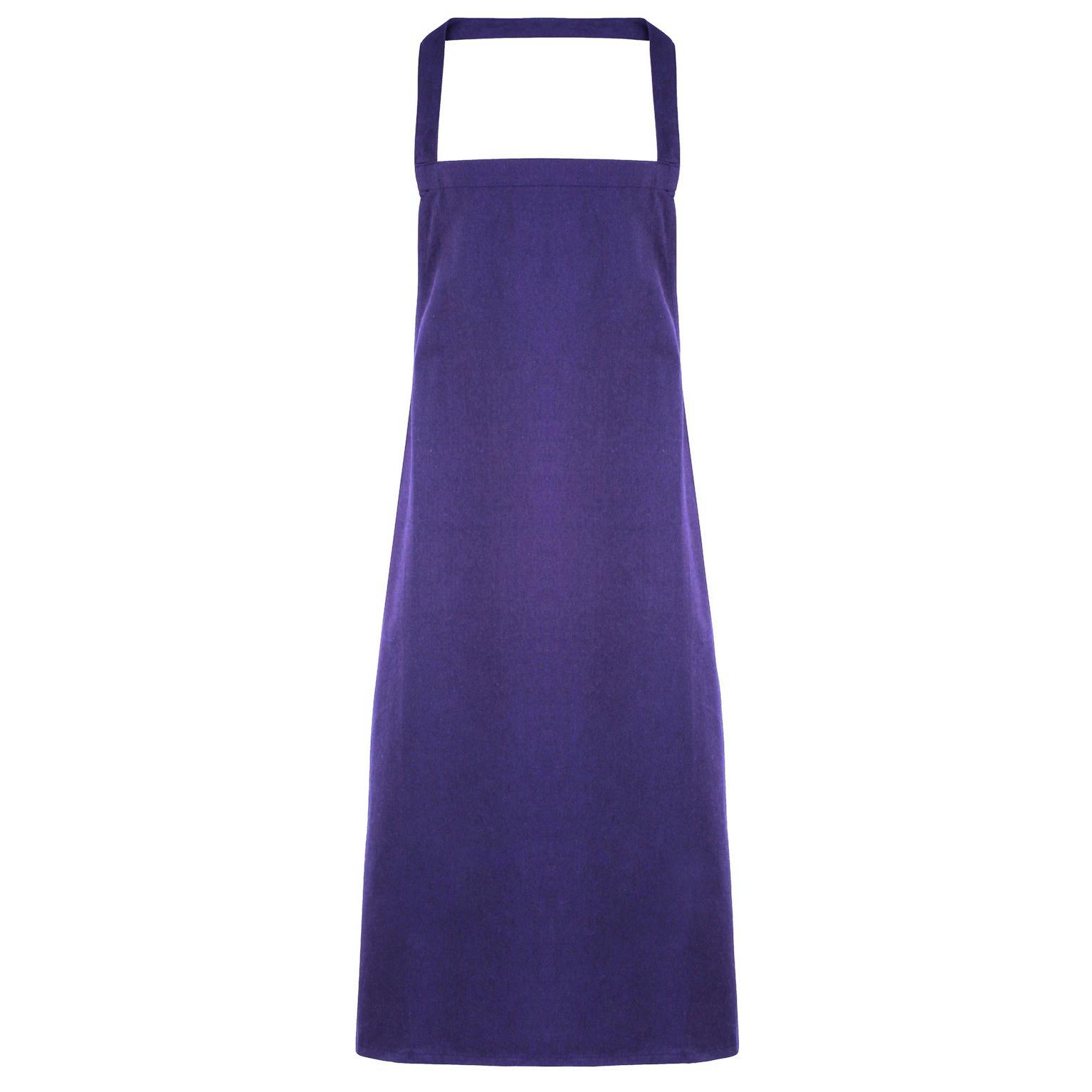 Premier (One Size, Purple) Ladies/Womens Slim Apron (No Pocket) / Workwear (Pack Of 2) - Image 2