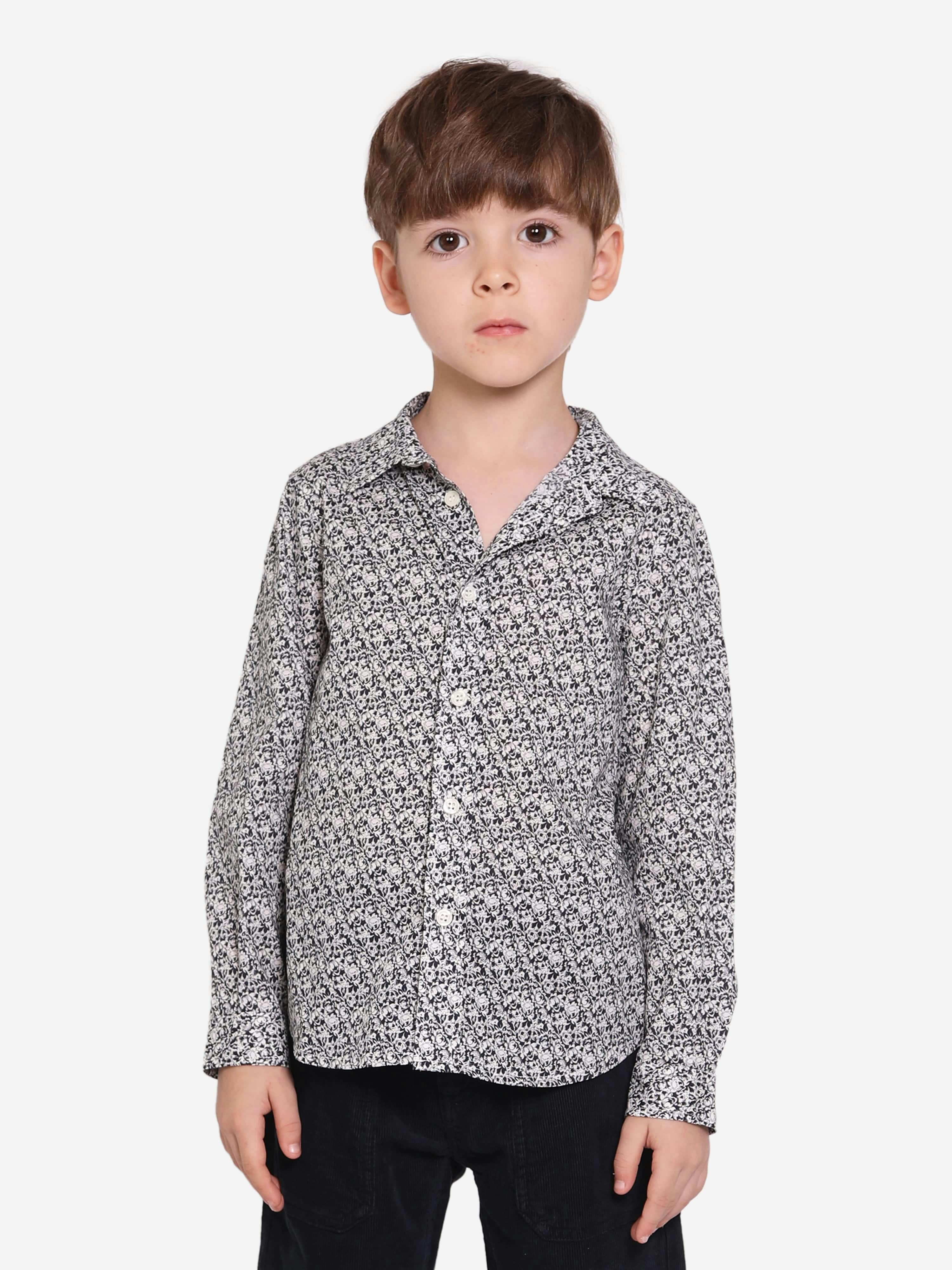 Bonpoint Boys Blue Daho Shirt In - 10 Yrs