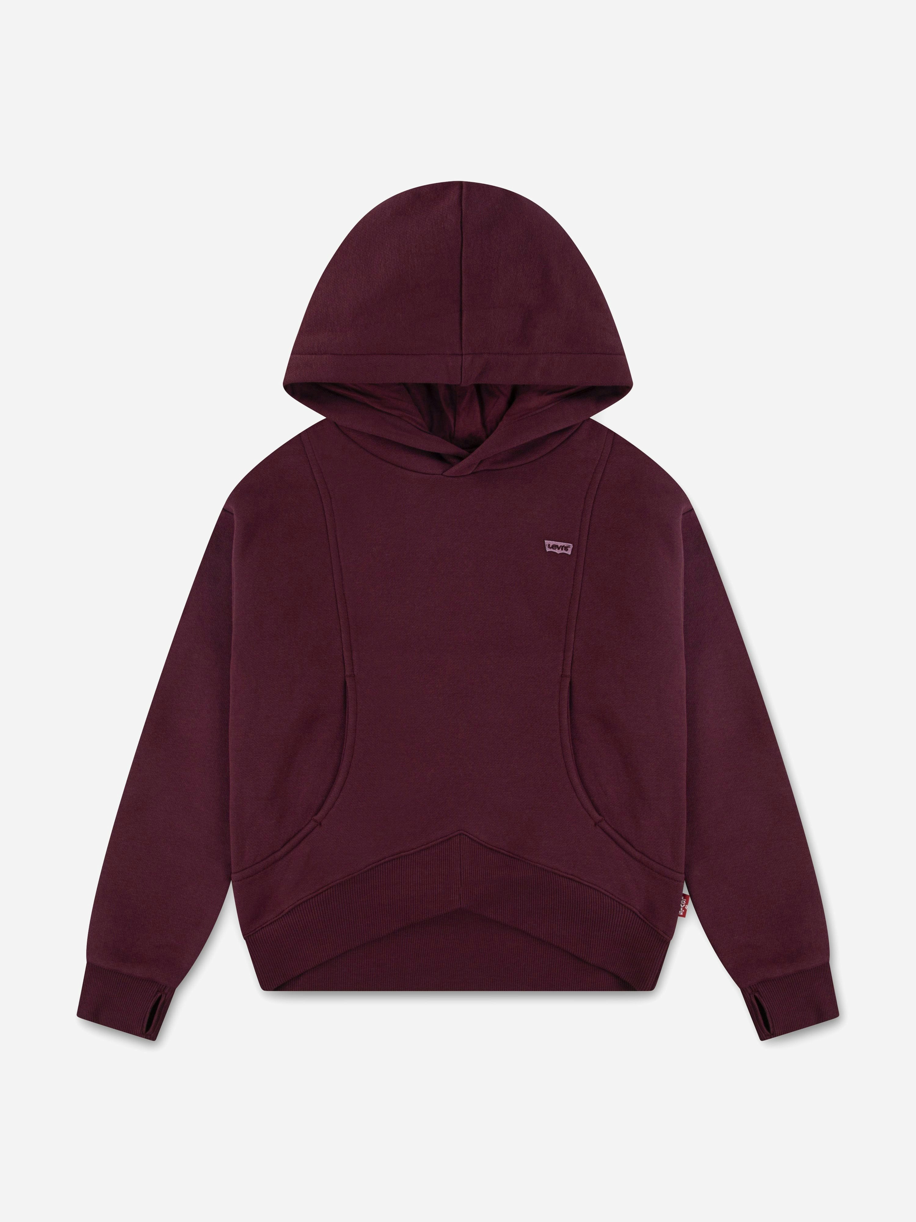 Levi's Kids Wear Girls Red Levi's Batwing Patch Hoodie In - 8 Yrs
