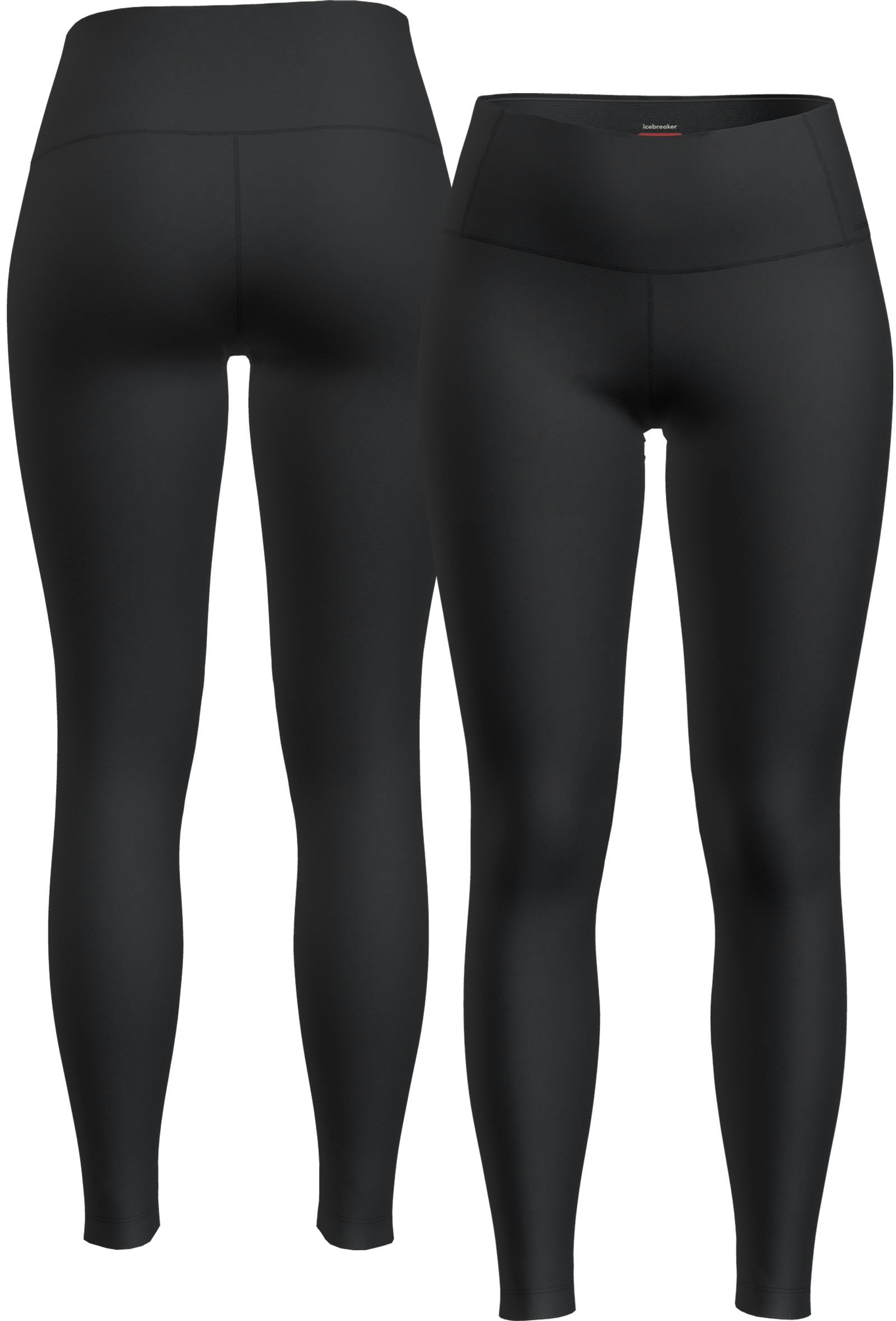 Icebreaker Women's Black Merino 260 High Rise Tech Leggings {Ic-0A5726} - Medium