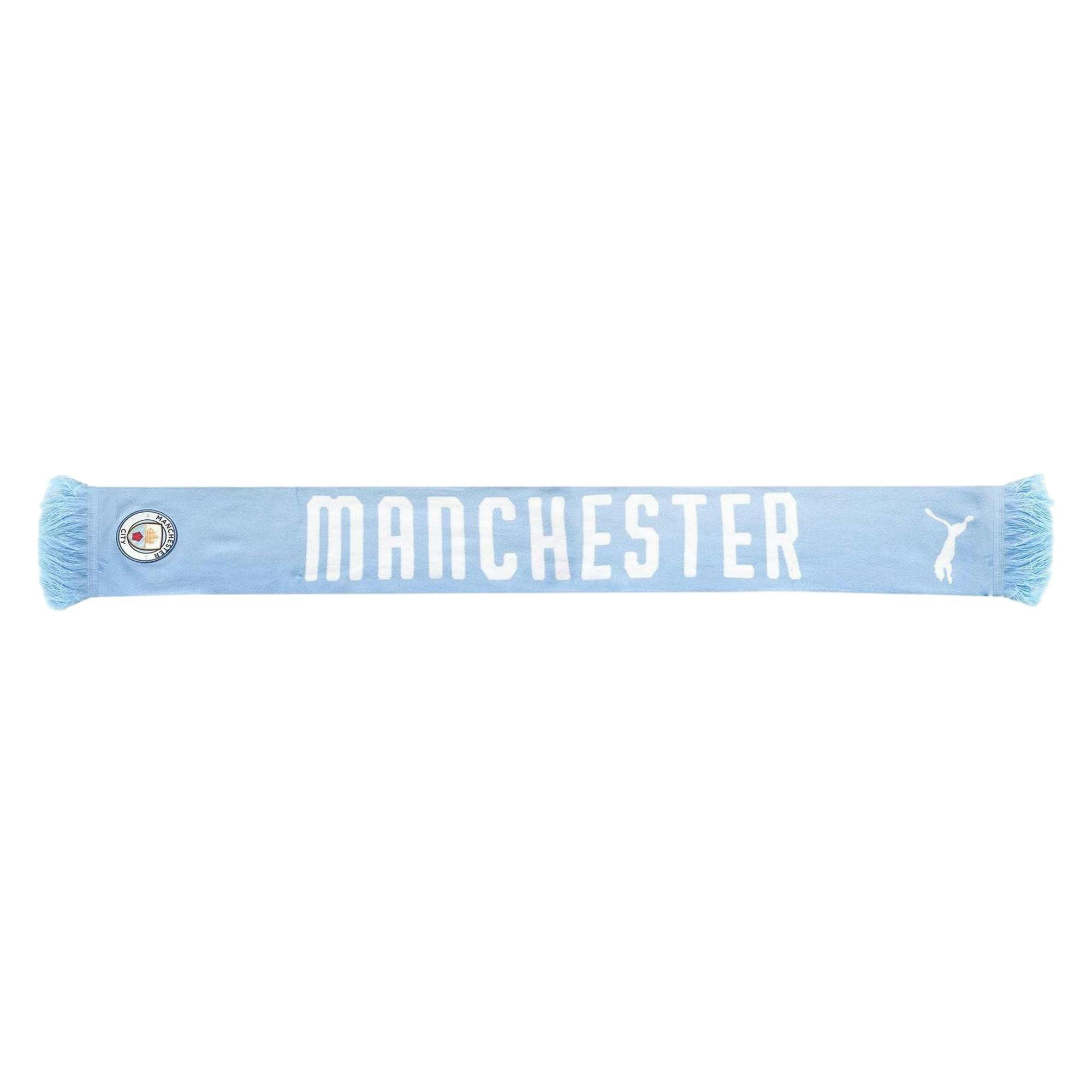 Puma Blue Manchester City Fc Jacquard Scarf - One Size