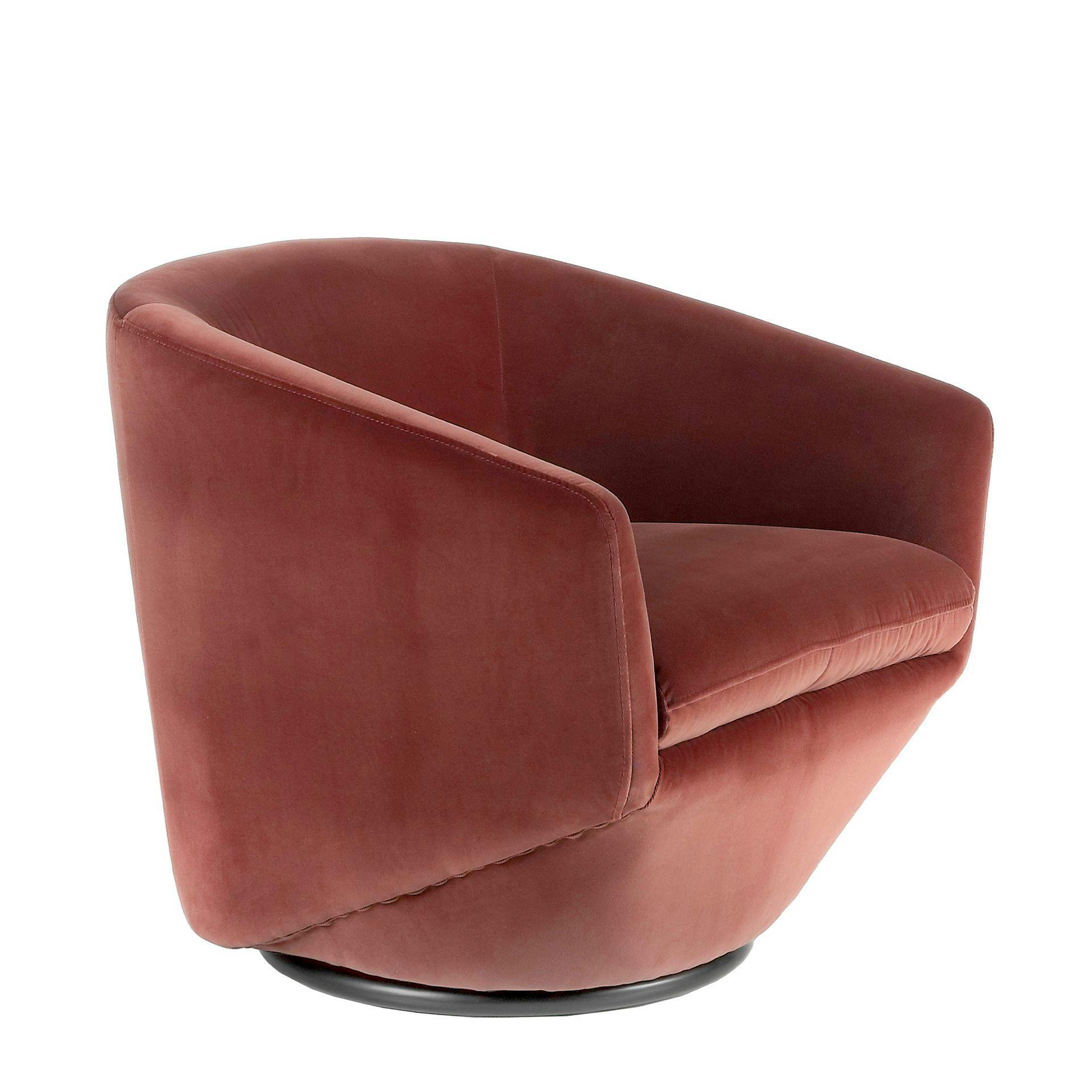 Angel Cerdá Peach Velvet Swivel Armchair 5041 - Modern - Yes - No