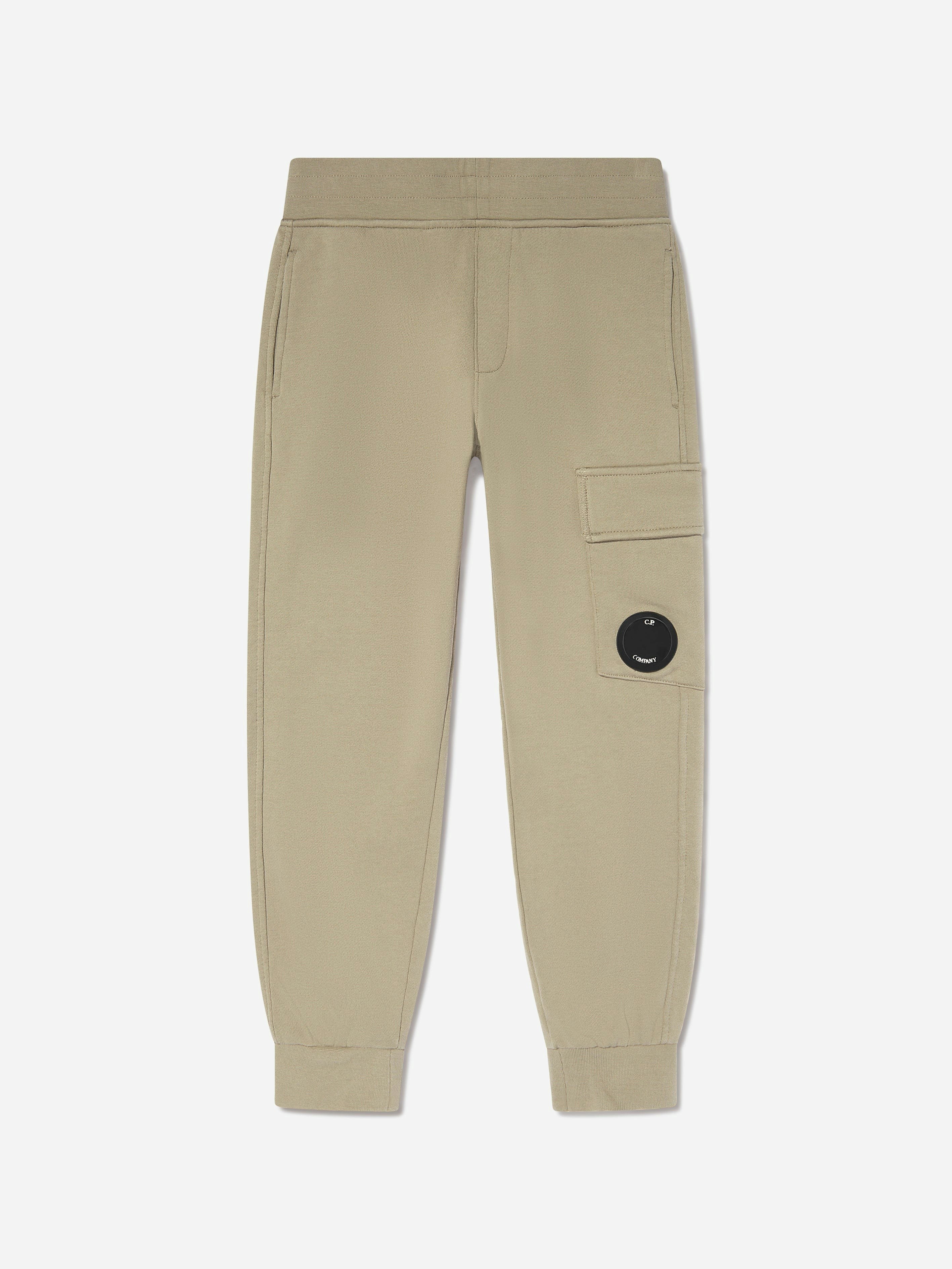 C.p. Company Boys Beige Lens Pocket Joggers In - 2 Yrs