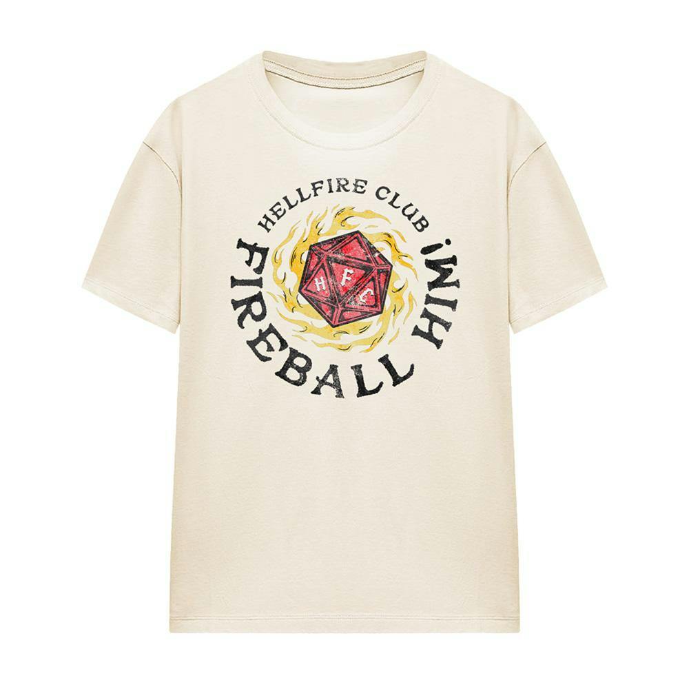 Stranger Things Women's Hellfire Club Fireball Him T-Shirt - Natural - Xxl - Natural