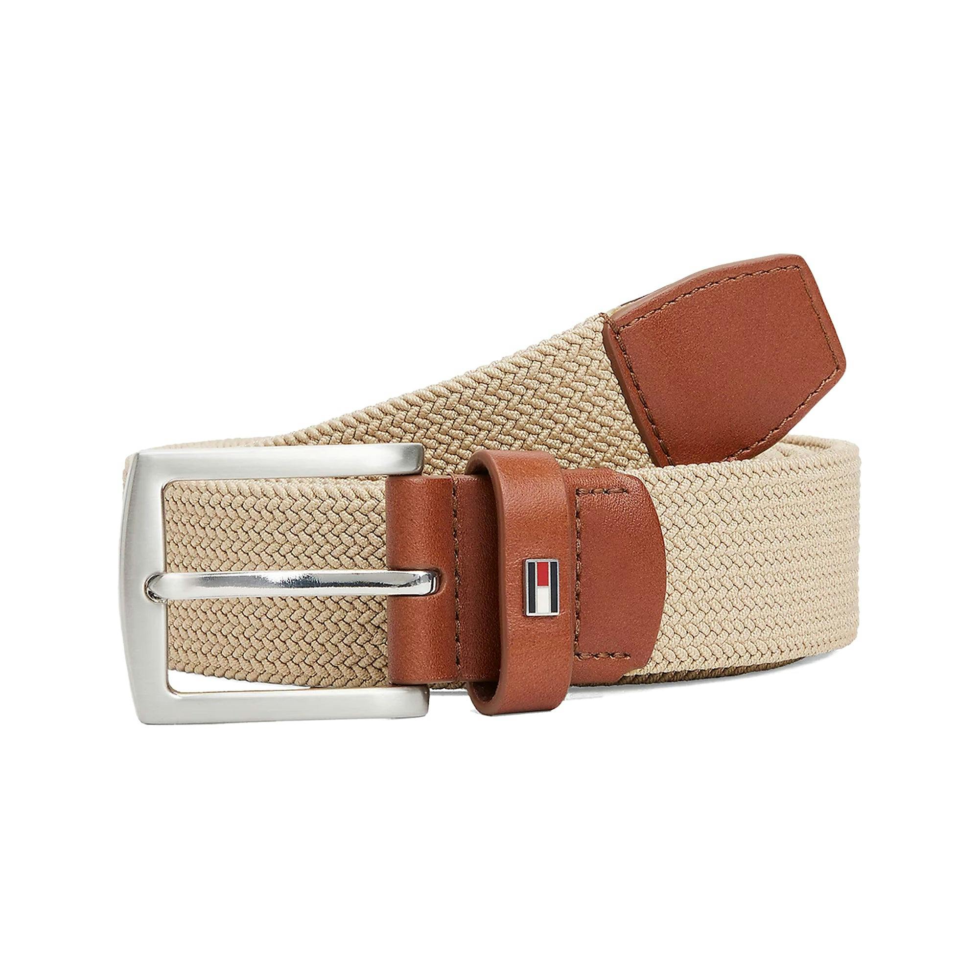 Tommy Hilfiger Denton Elastic Woven Belt - Horseradish - 110