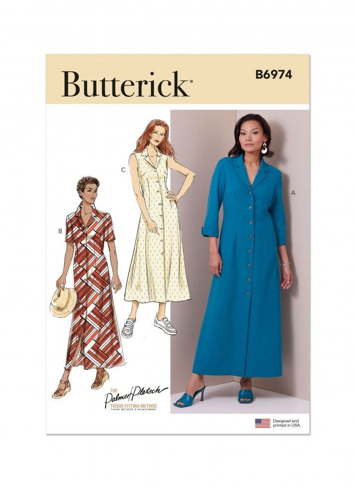 Butterick Women's Sewing Pattern 6974, Dresses For B5 (8-10-12-14-16) - Intermediate - B5 (8-10-12-14-16)