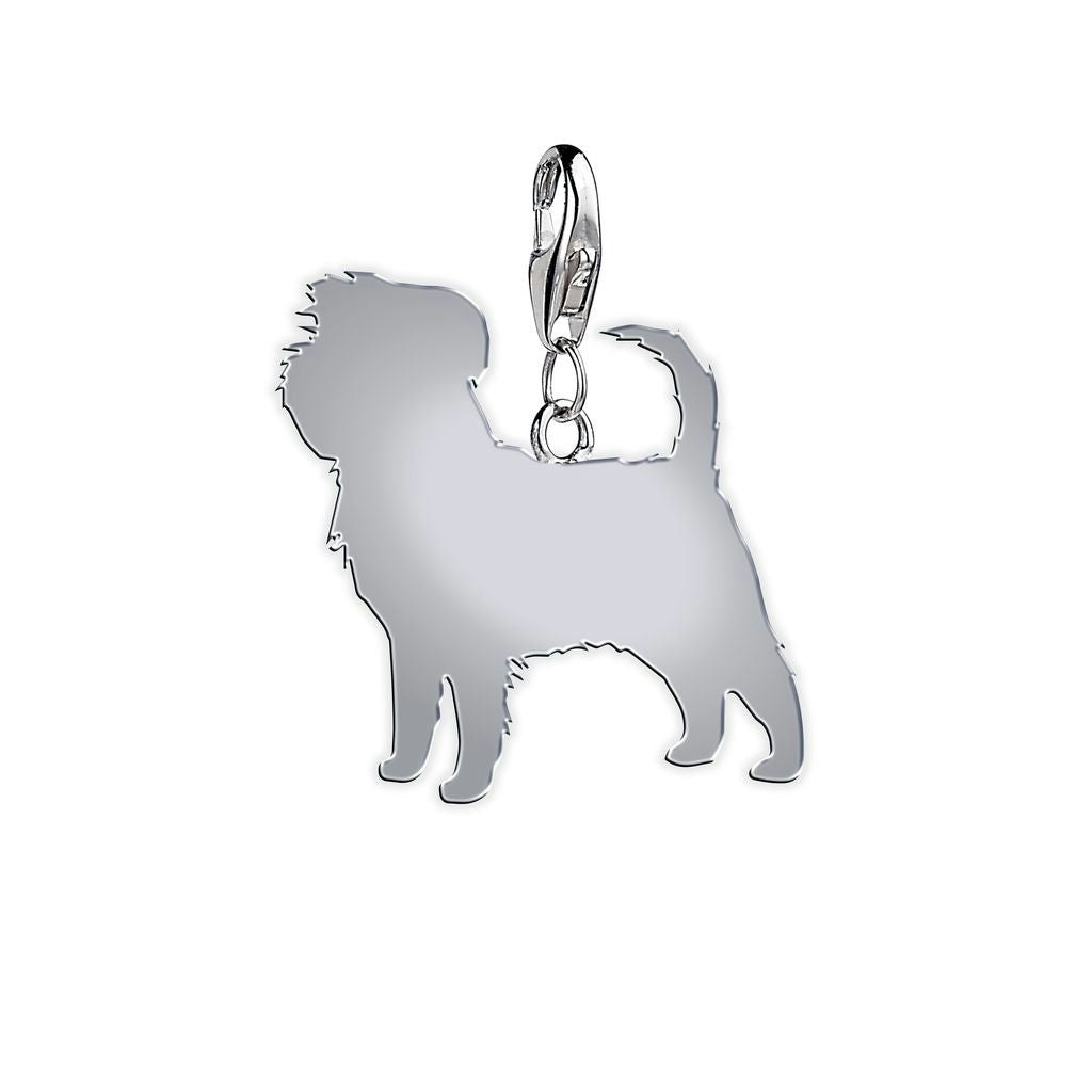 Mylee London Silver Affenpinscher Silhouette Charm - Clip On Charm - Yes