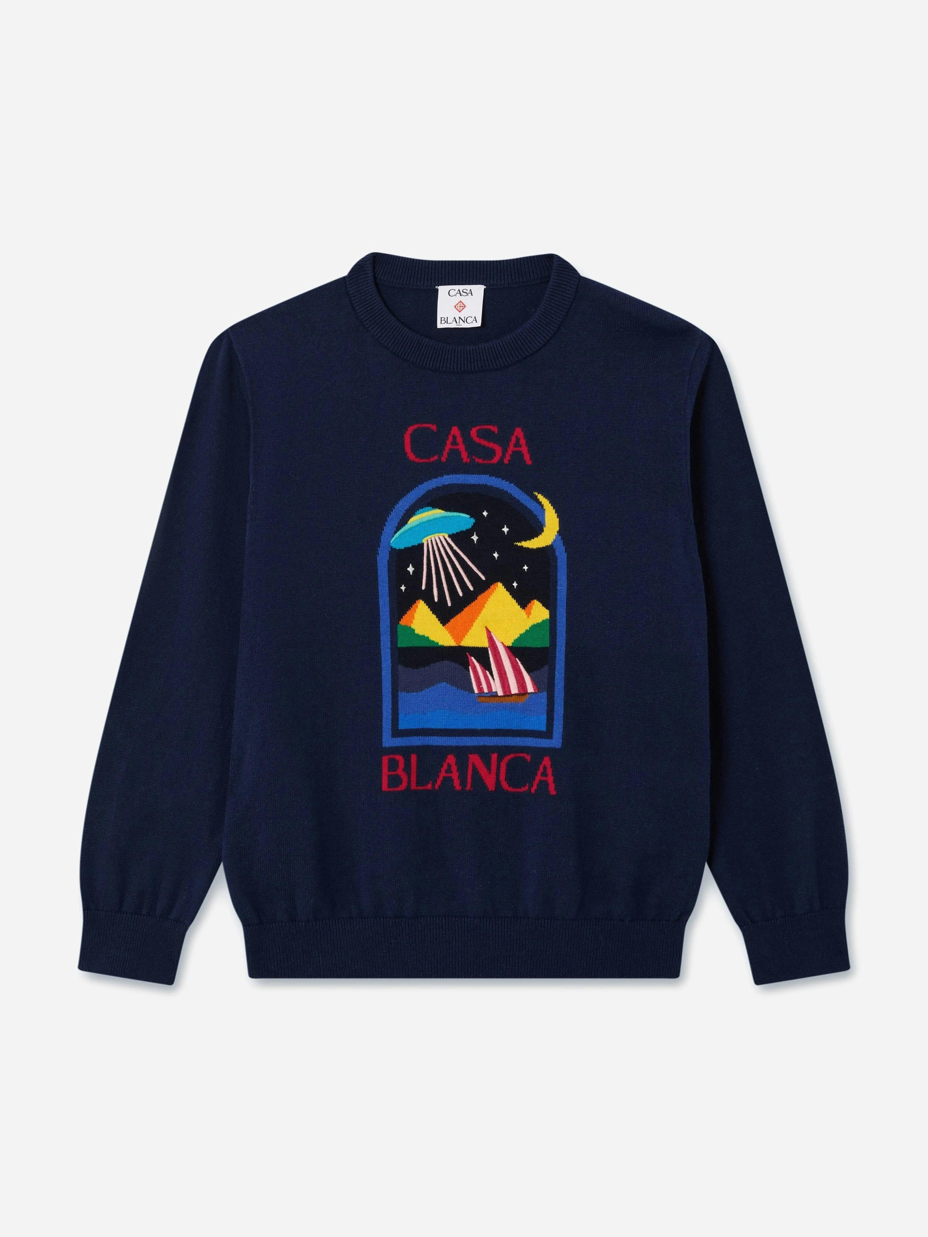 Casablanca Boys Black Pyramid Abduction Sweatshirt In - 3 - 4.5 Yrs