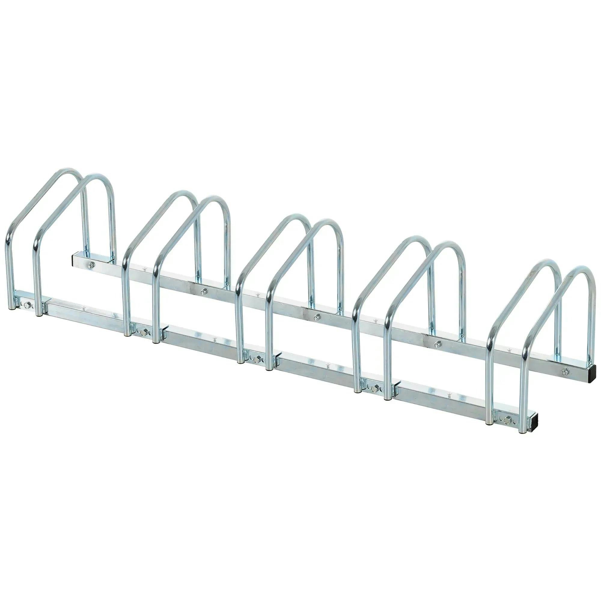 Homcom Bike Stand Parking Rack 2022 - Silver / 145L X 33W X 27H Cm - Image 8
