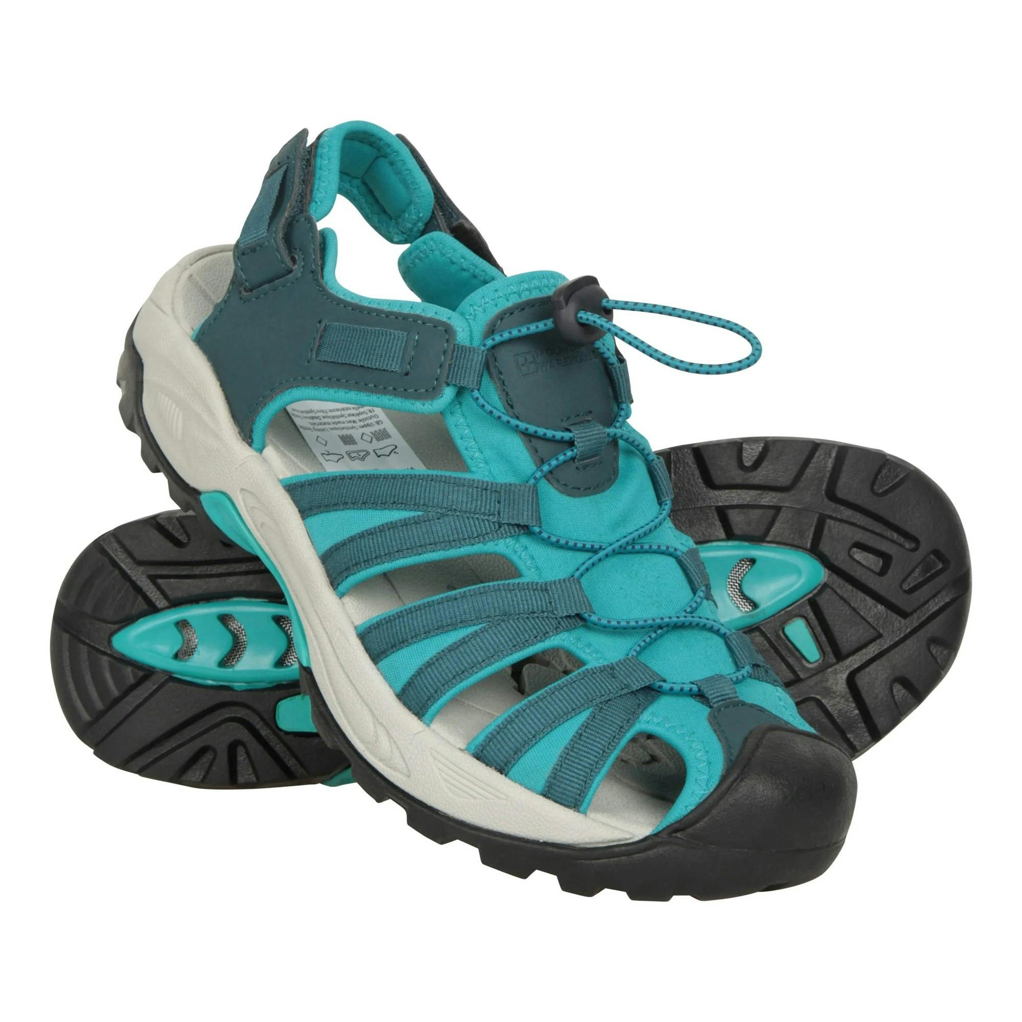 Mountain Warehouse Women's Seaside Drainage Sandals - Teal - Teal - 8 Uk - 100% Mixed