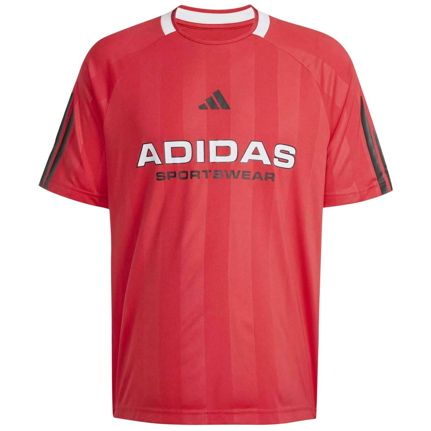 Adidas Unisex Red/Black Adult House Of Tiro Nations T-Shirt - Ruby - Xxl - Ruby - 100% Polyester