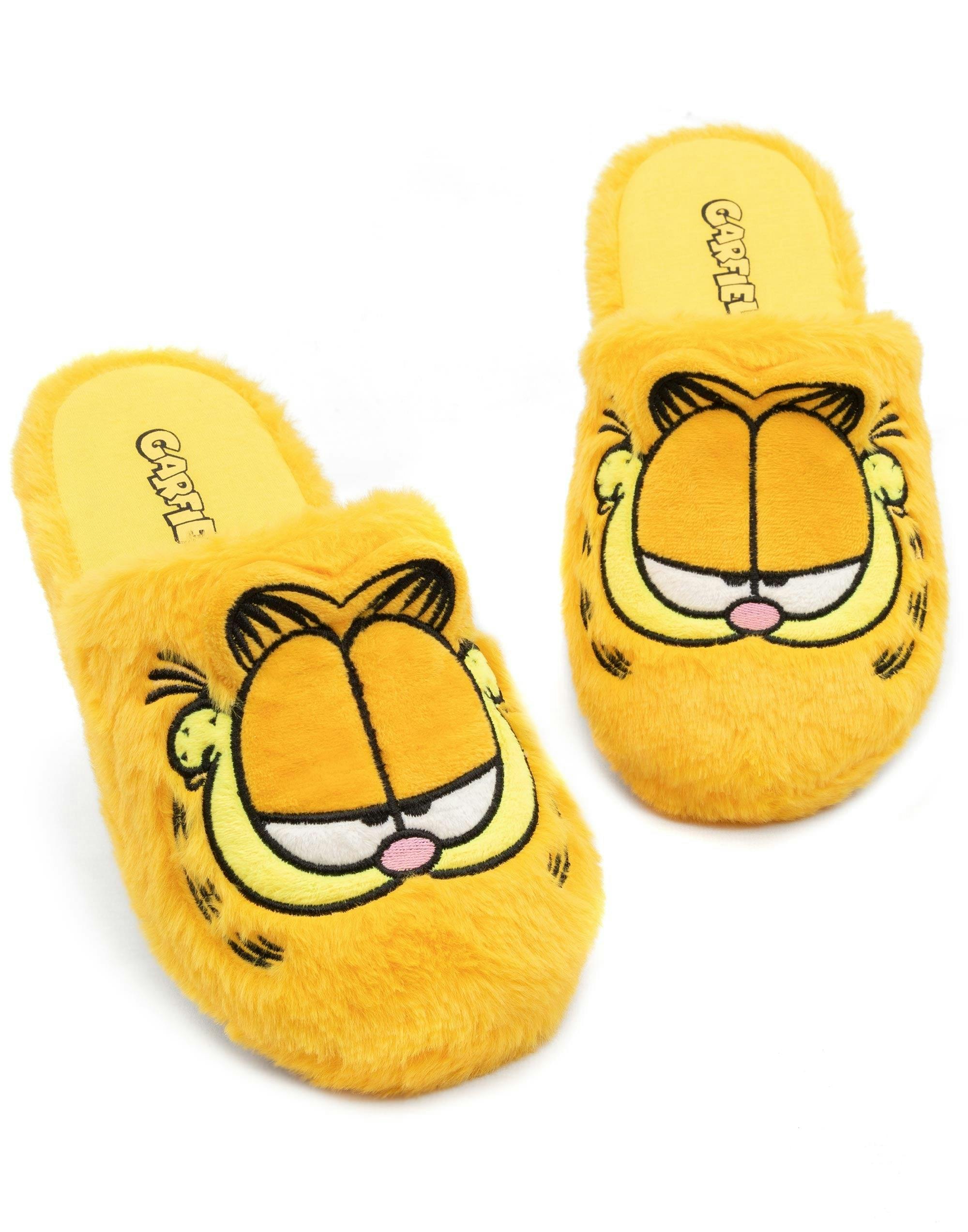 Vanilla Underground Unisex Orange Garfield Character Mule Slippers - 9-10 Uk