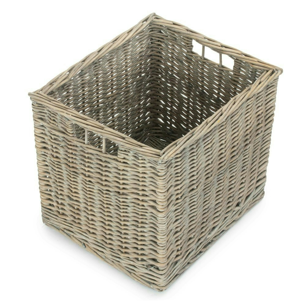 Red Hamper Antique Wash Wicker Storage Basket