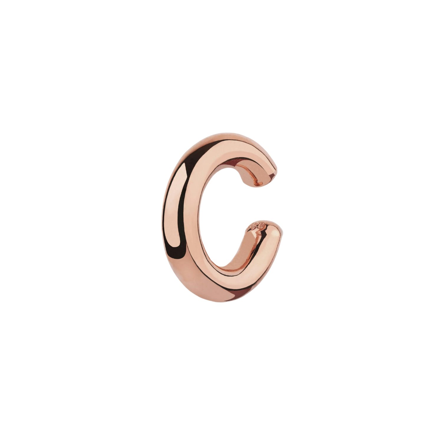 Spero London Silver/Gold Chunky Sterling Ear Cuff No Piercing 1 Piece - Rose - Rose