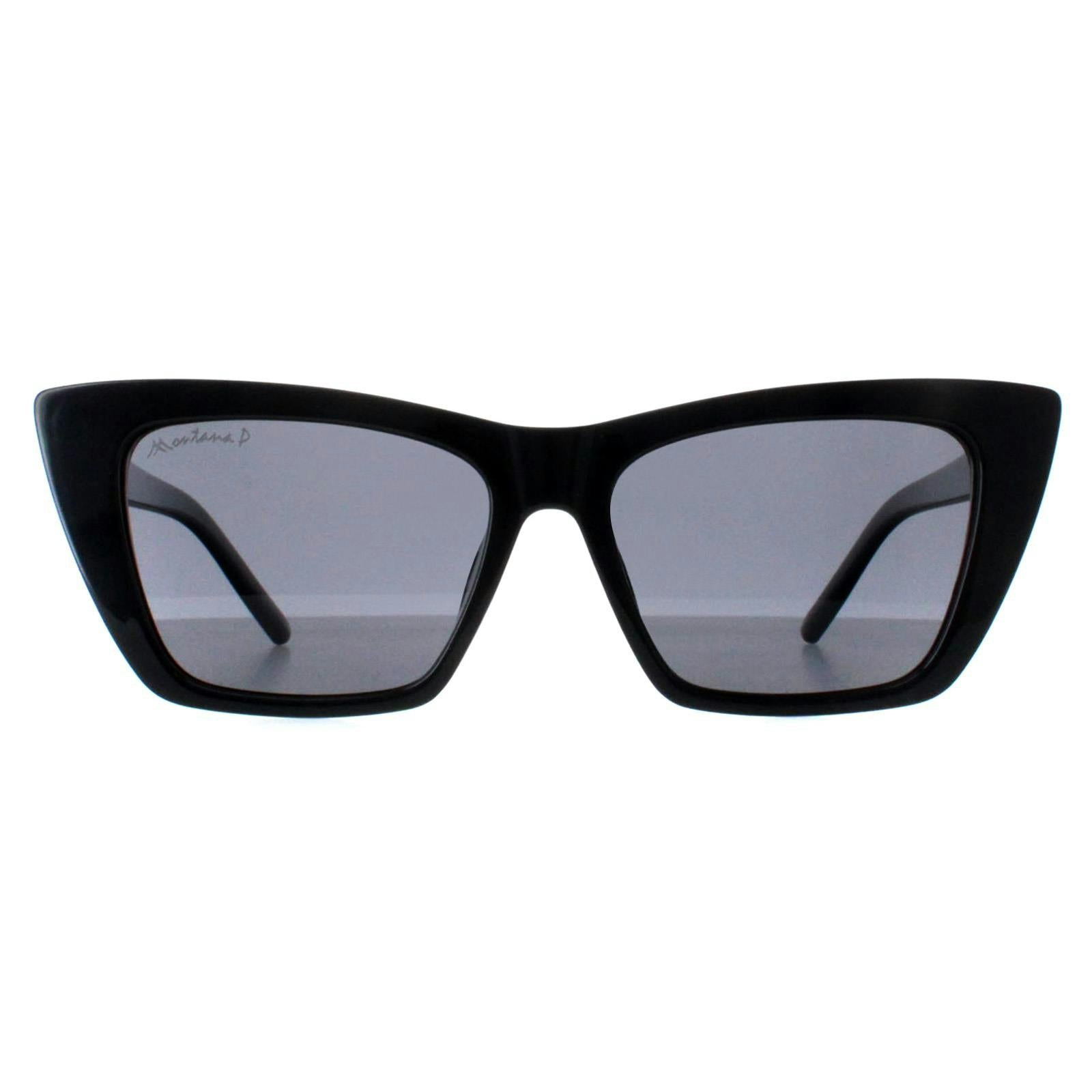 Montana Black Sunglasses Mp64 Shiny Smoke Polarised