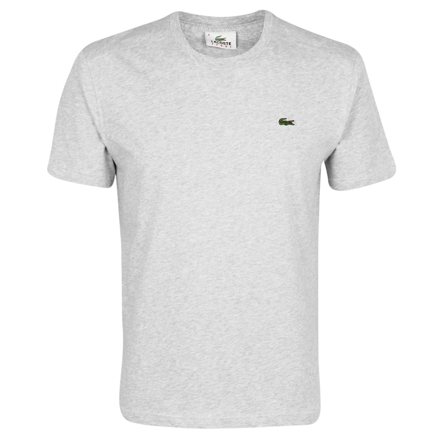 Lacoste Men's Light/Grey Logo Premium Cotton T-Shirt - 6XL - 100% Cotton